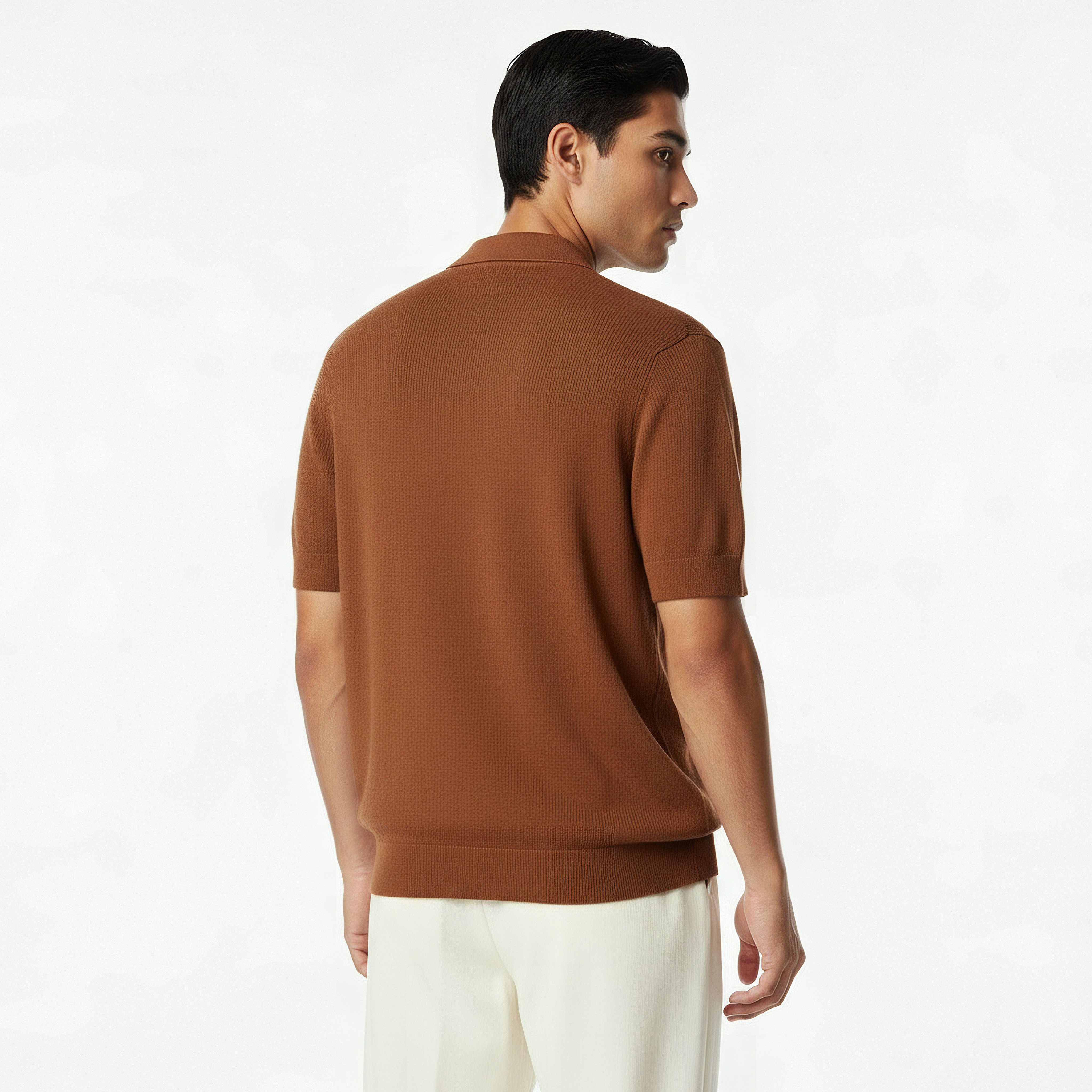 تيشيرت بولو بارز الملمس بأكمام قصيرة للرجال-men-clothing-tshirtsandpolos-polos-image-3