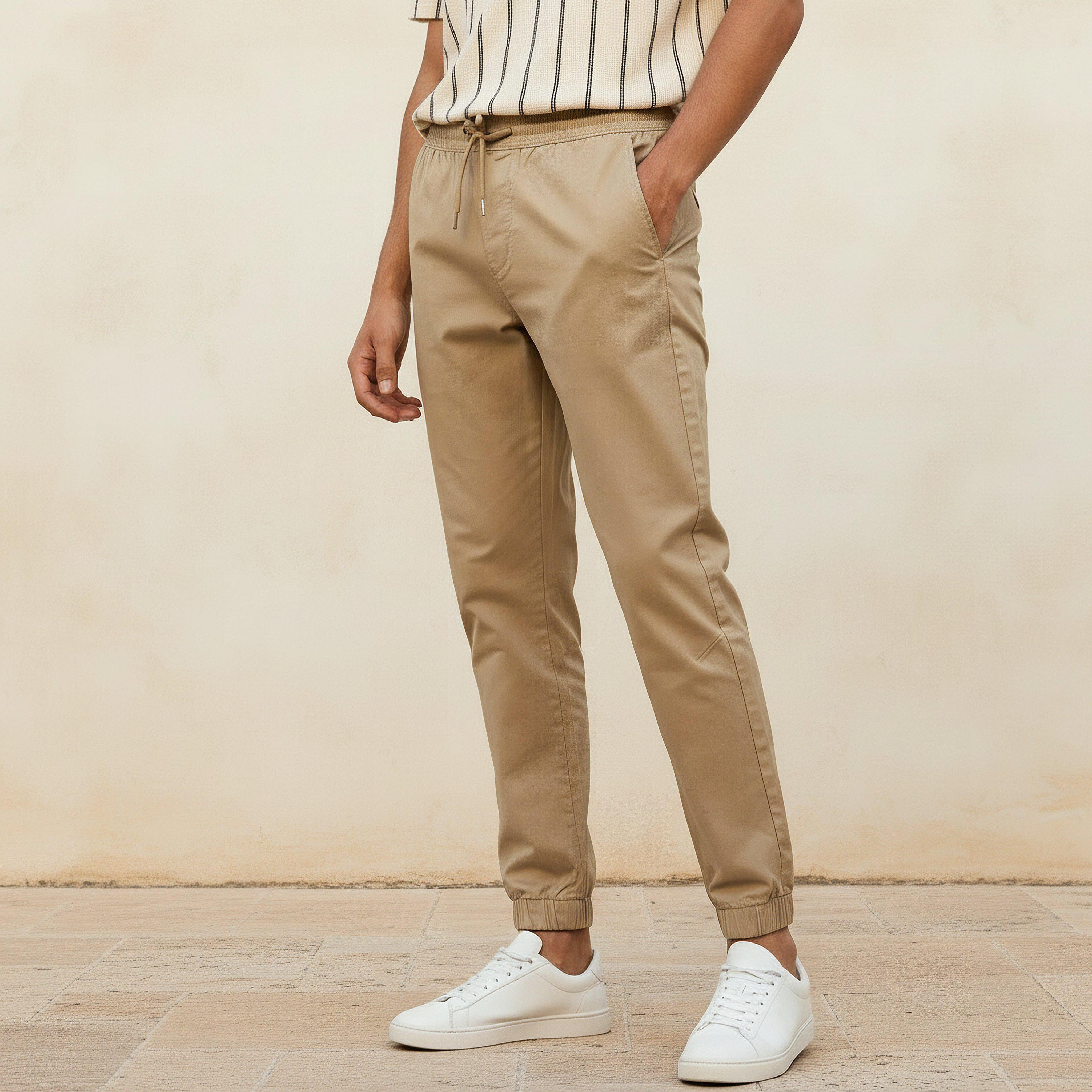Men Slim Fit Cotton Joggers-men-clothing-bottoms-joggers-image-1