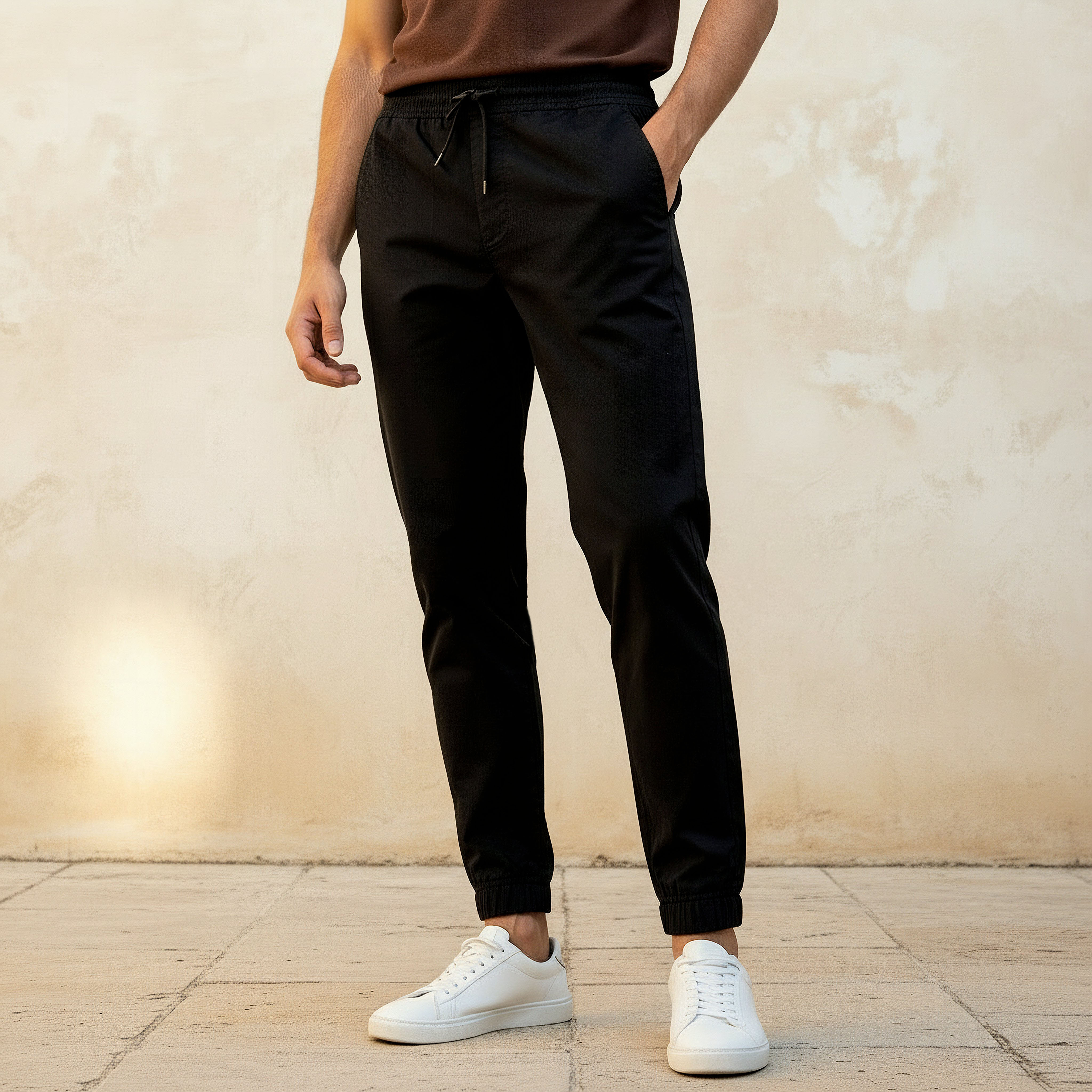 Men Slim Fit Cotton Joggers-men-clothing-bottoms-joggers-image-1