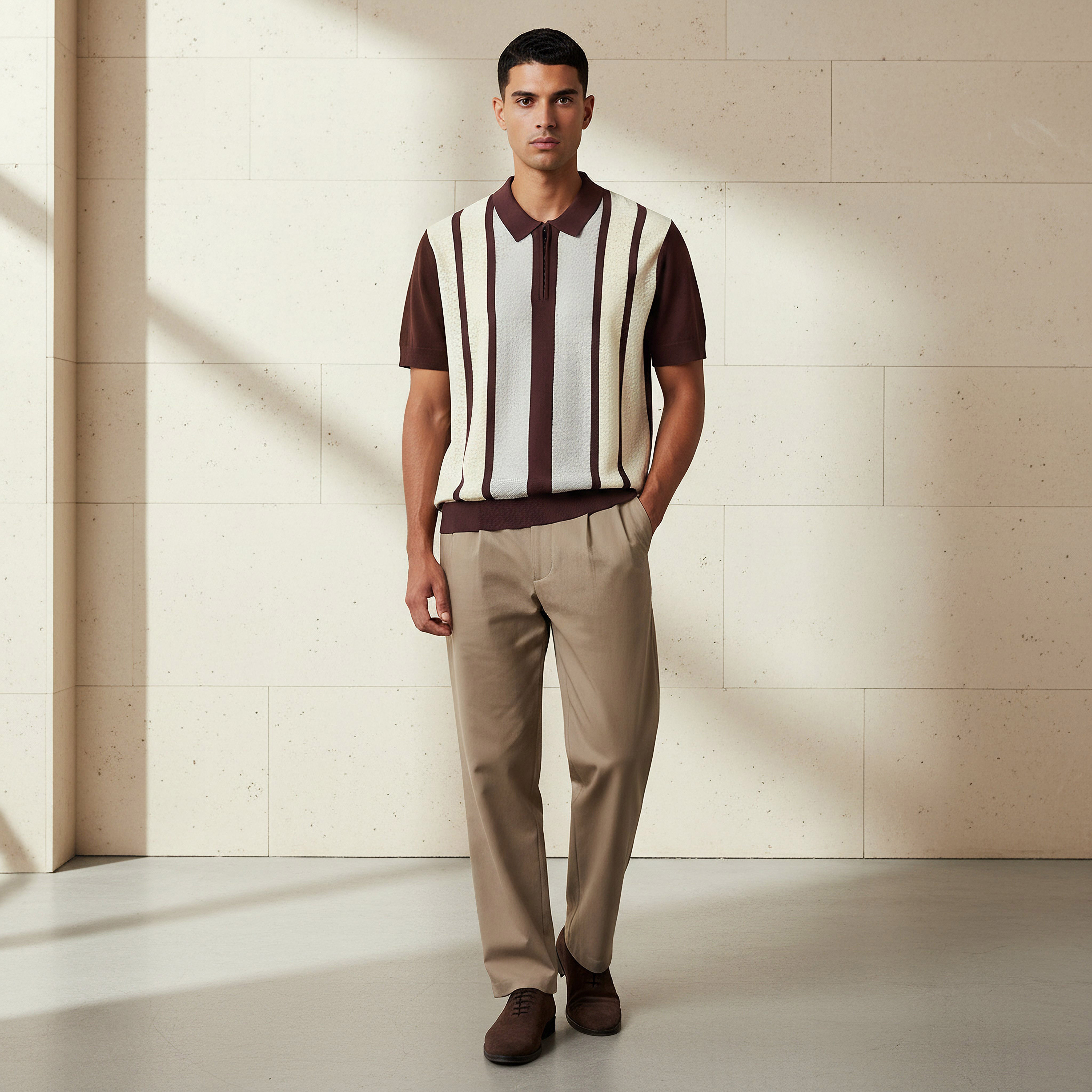 Men Short Sleeves Striped Polo T-shirt-men-clothing-tshirtsandpolos-polos-image-2