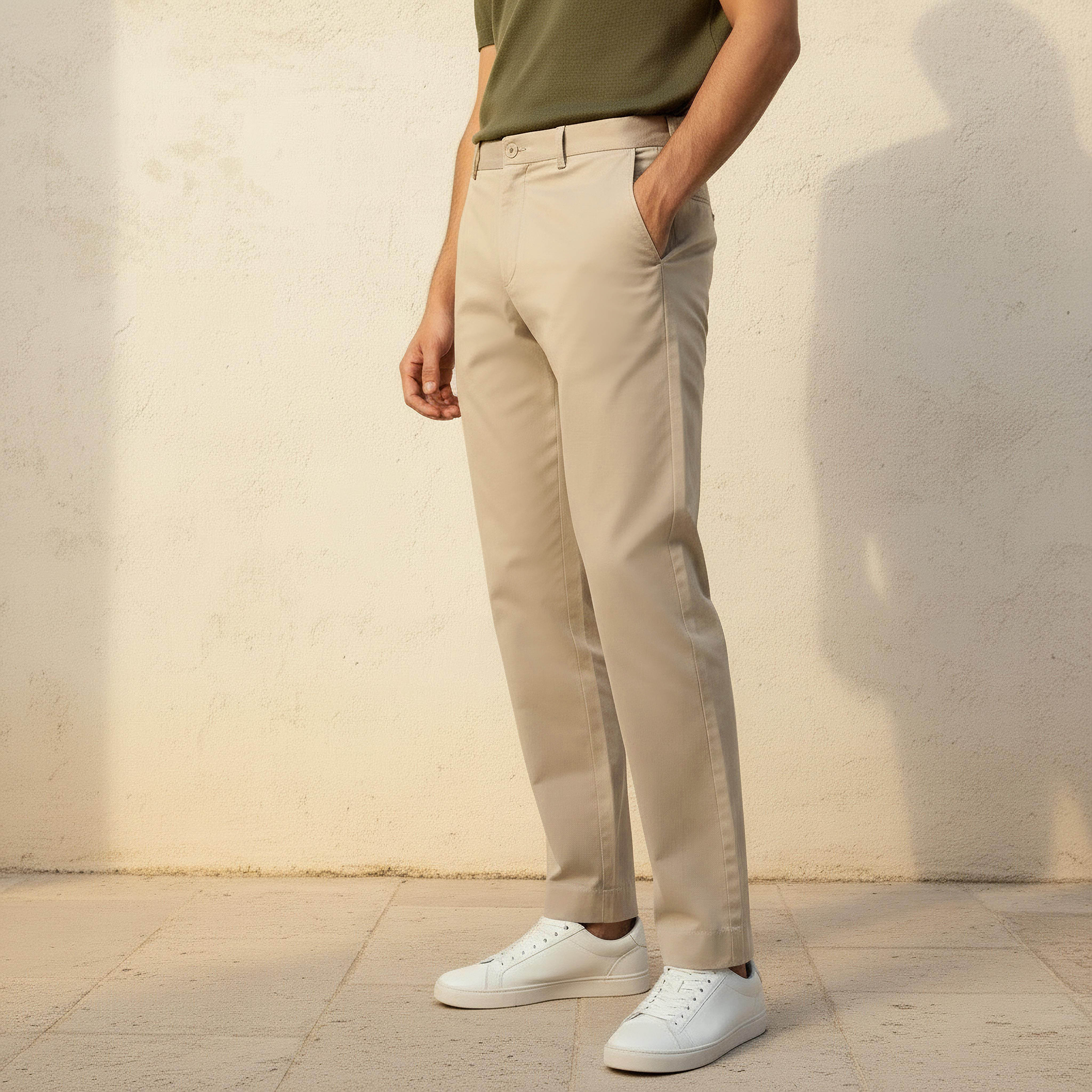 Regular Fit Flexi Waist Drill Formal Trousers-PROMO_SP_BH_BUY2FOR14_130625-image-1