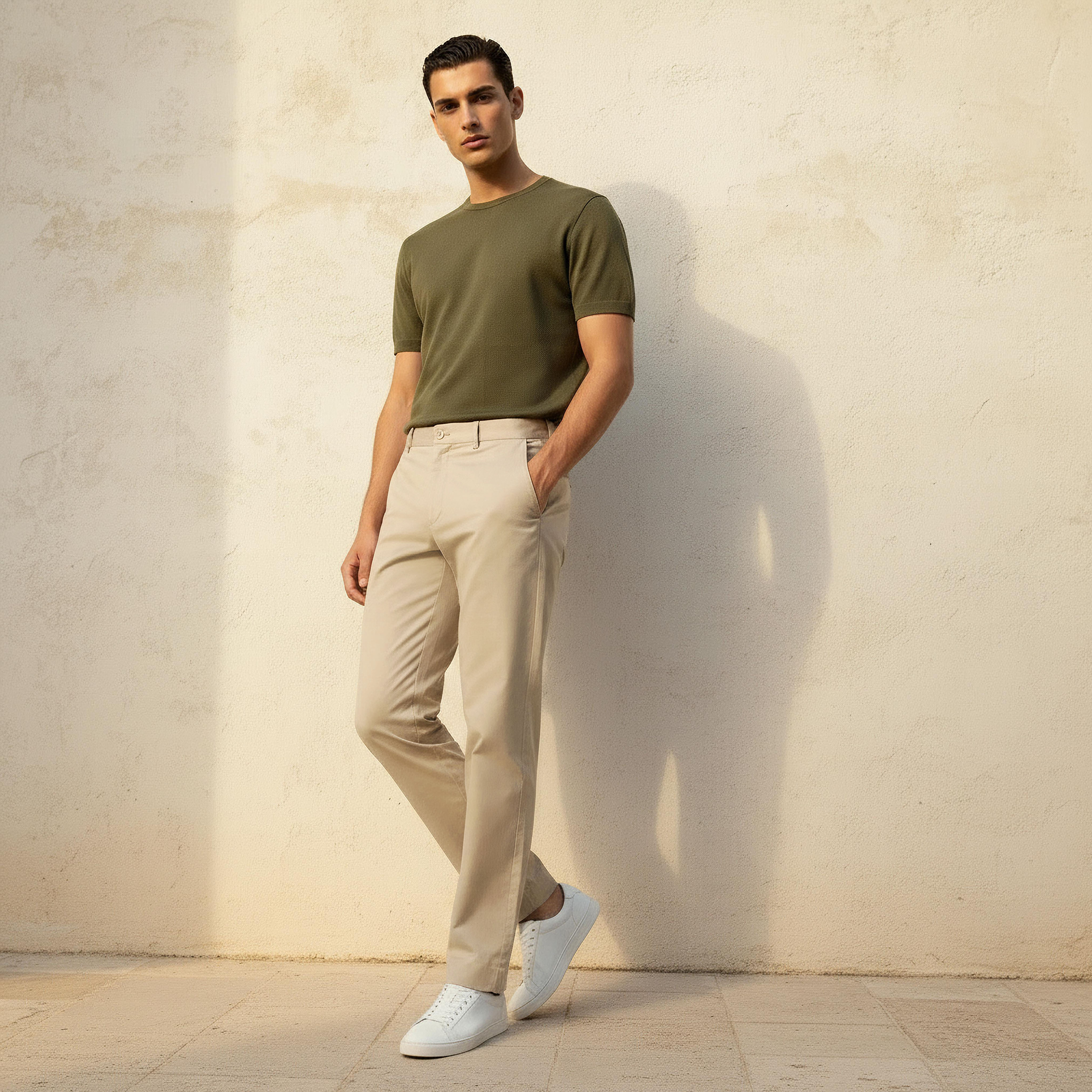 Regular Fit Flexi Waist Drill Formal Trousers-PROMO_SP_BH_BUY2FOR14_130625-image-3