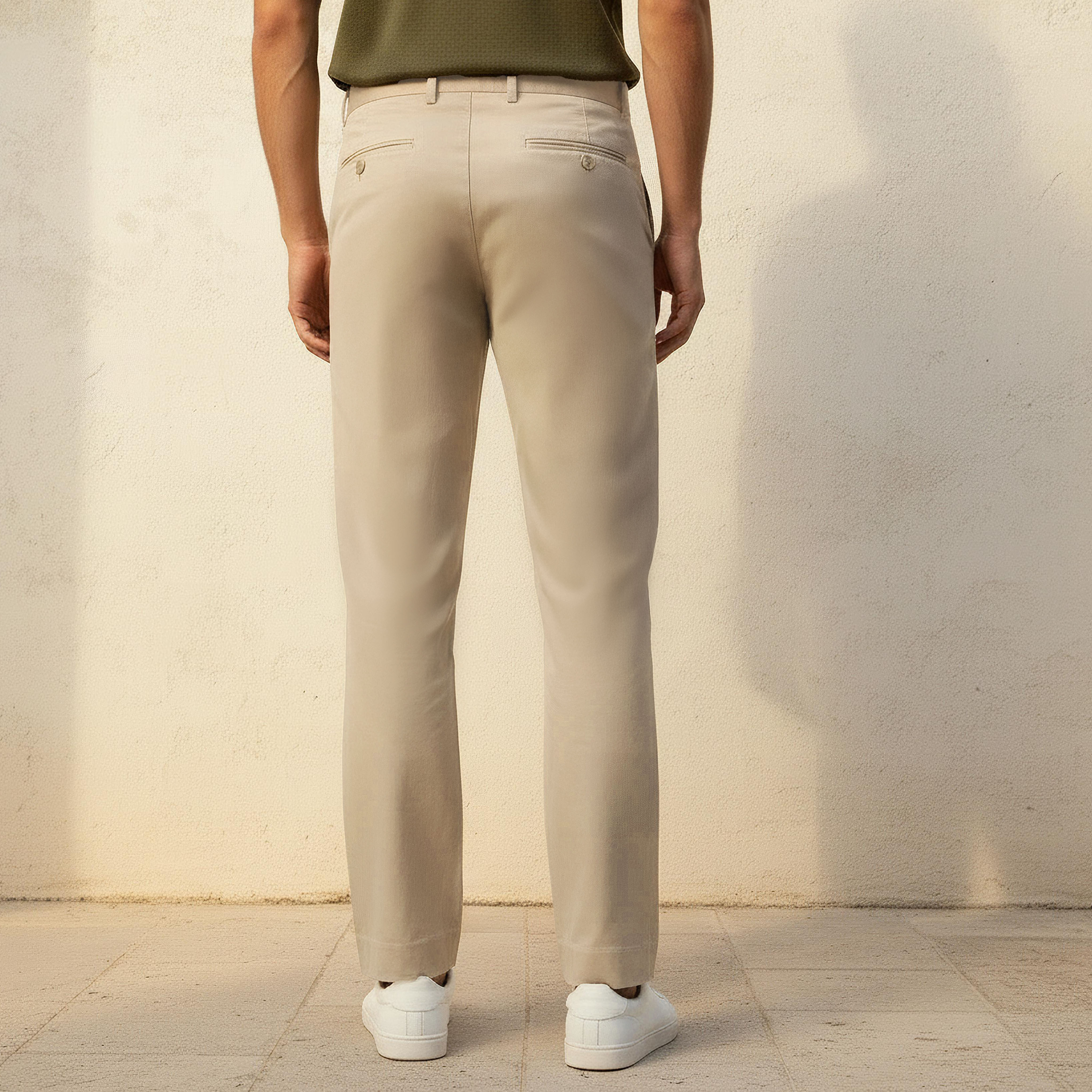 Regular Fit Flexi Waist Drill Formal Trousers-PROMO_SP_BH_BUY2FOR14_130625-image-4