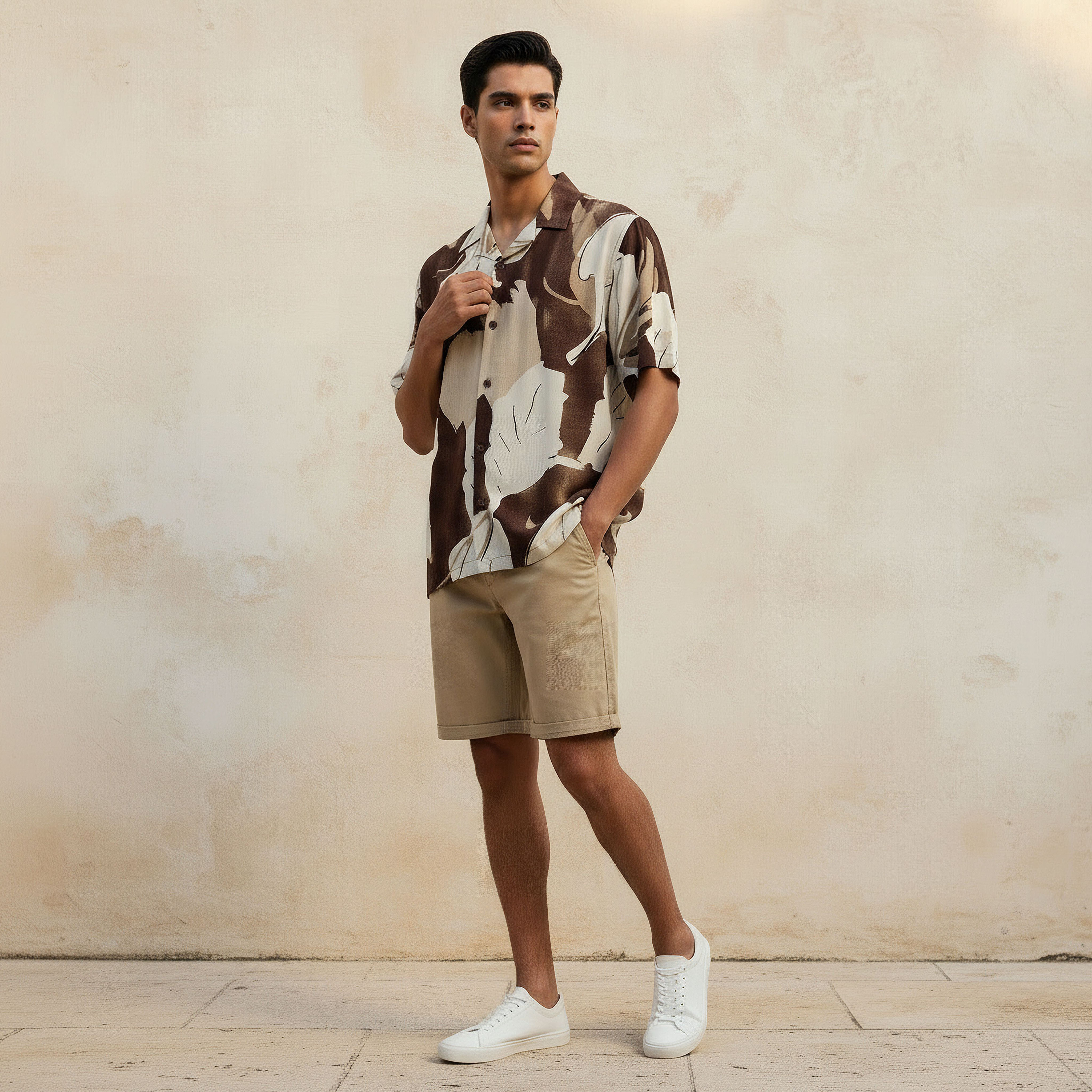 Men Regular Fit Camp Collar Printed Short Sleeves Shirt-PROMO_SP_AE_2FOR99_110625-image-3