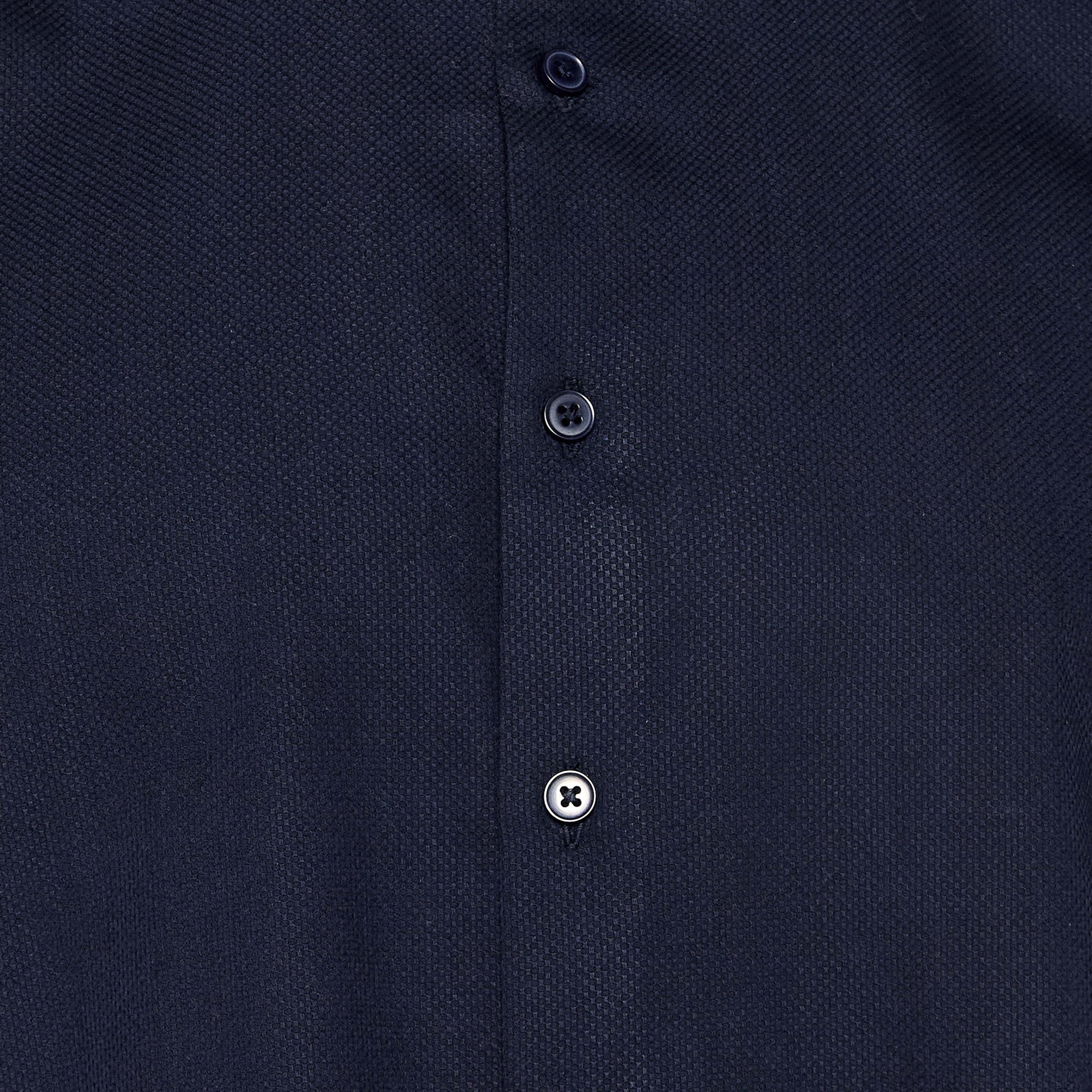 قميص بقصة عادية بياقة قميص وأكمام طويلة بارز الملمس للرجال-men-clothing-shirts-image-2