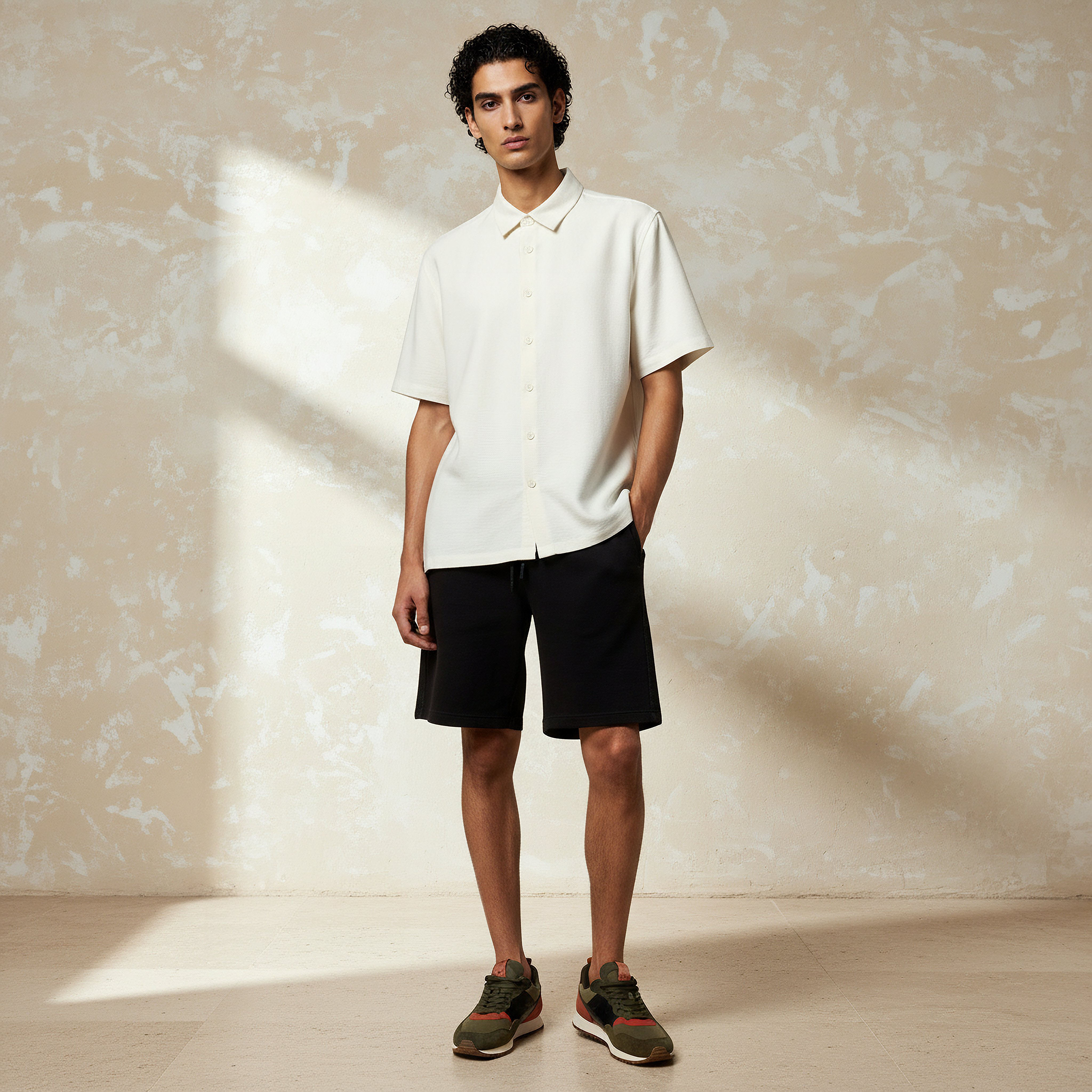 Men Regular Fit Collared Short Sleeve Shirt-men-clothing-shirts-image-3