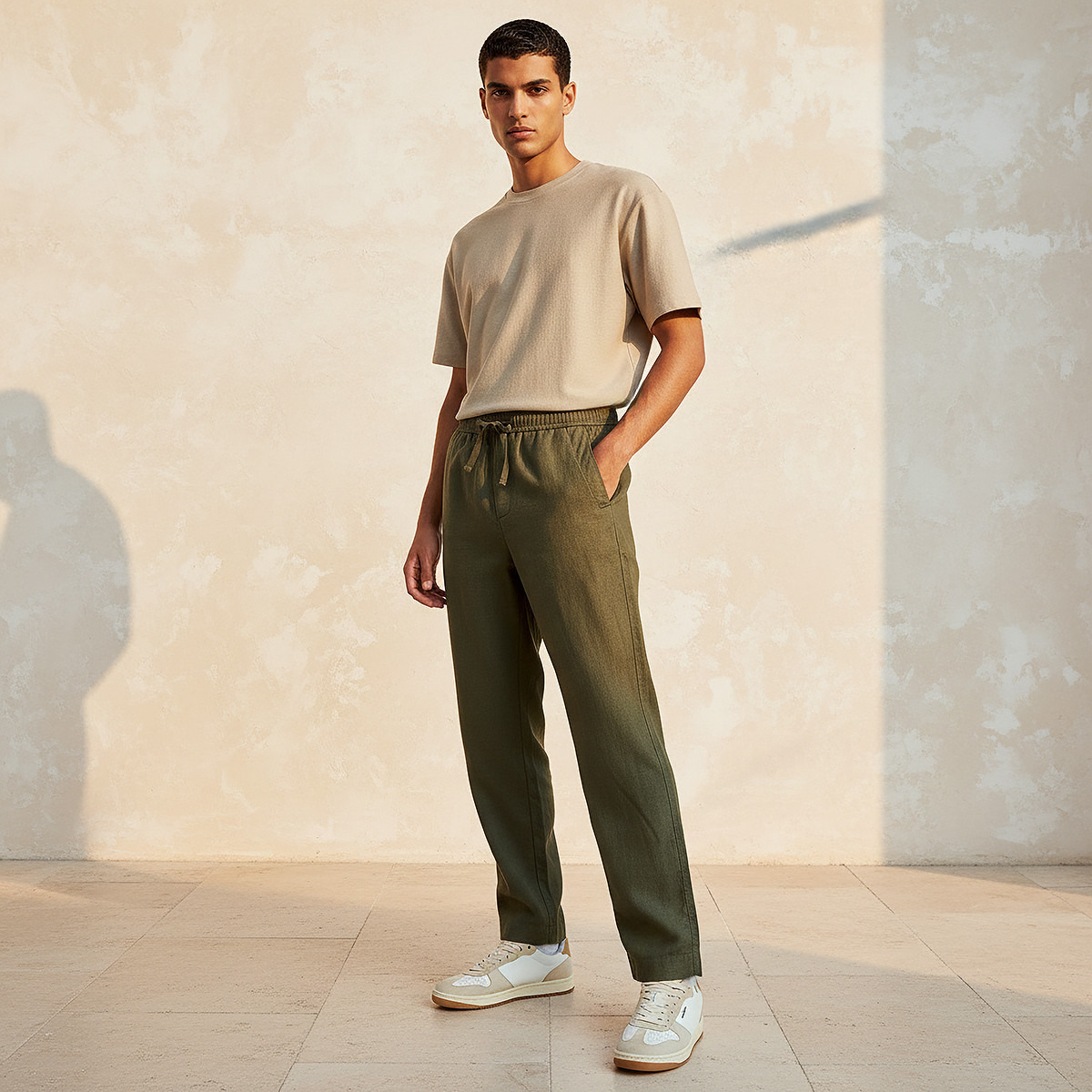 Men Regular Fit Twill Trousers-men-clothing-bottoms-trousersandchinos-trousers-image-3