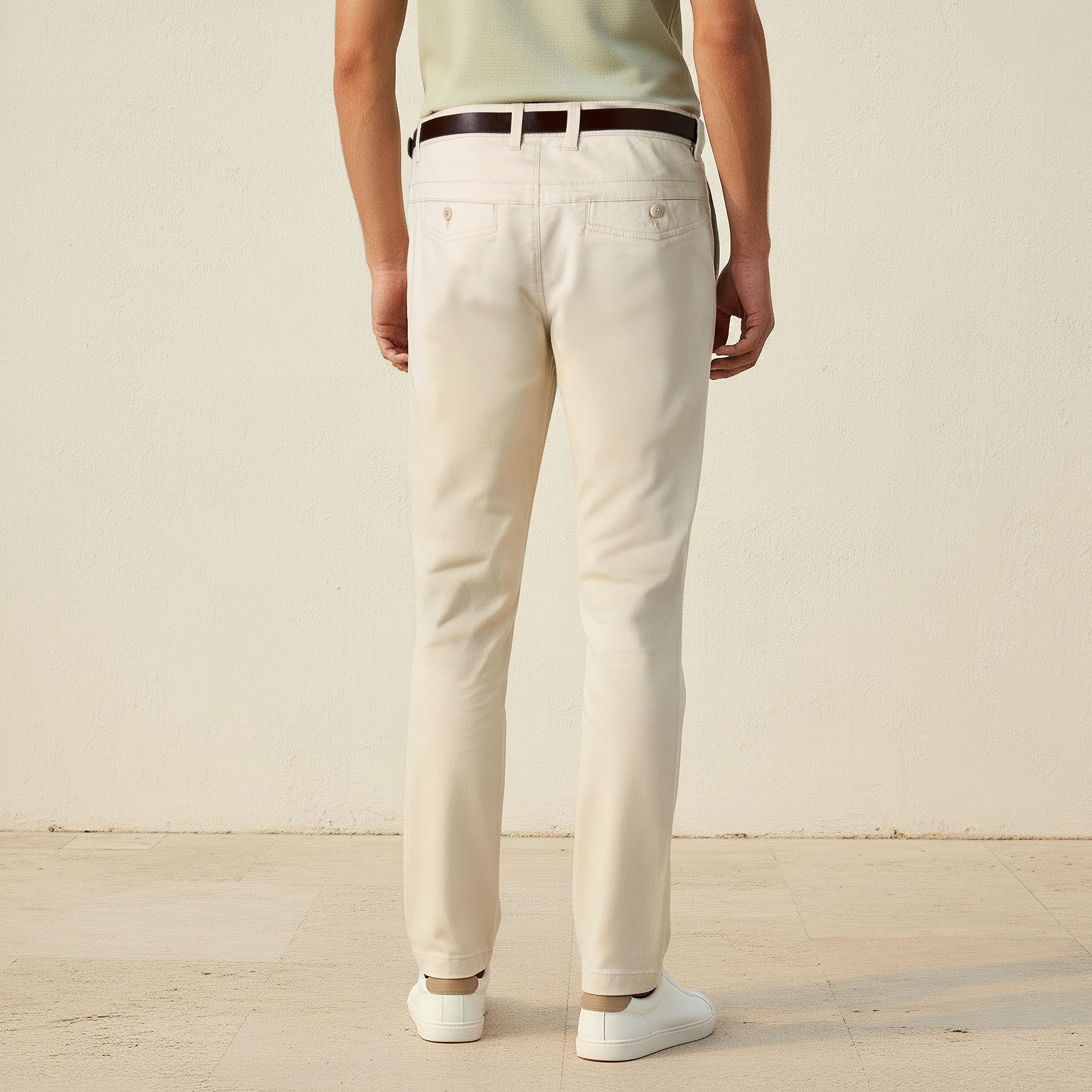 بنطلون تشينو بحزام وقصة سليم للرجال-men-clothing-bottoms-trousersandchinos-chinos-image-2