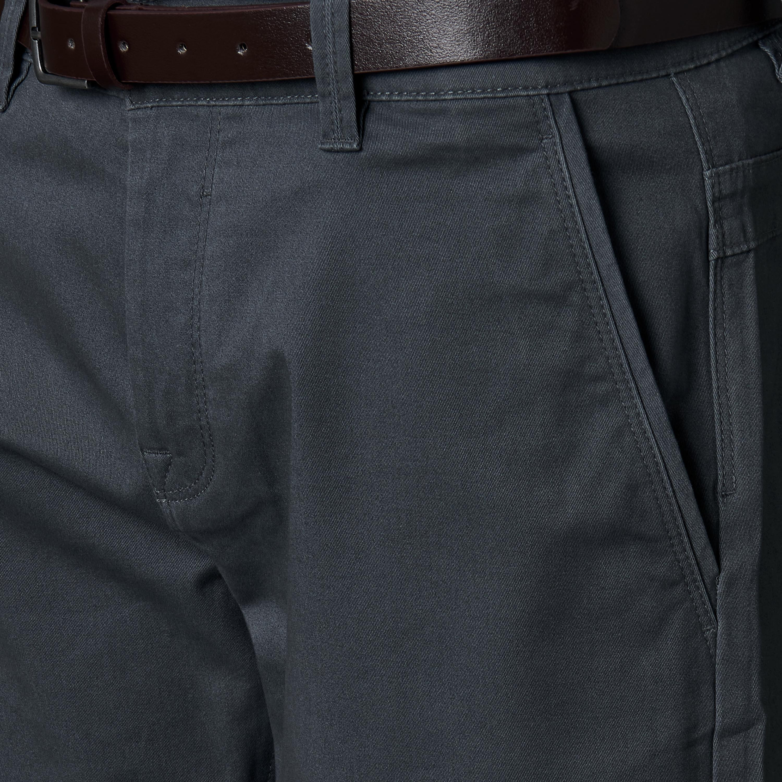 بنطلون تشينو بحزام وقصة سليم للرجال-men-clothing-bottoms-trousersandchinos-chinos-image-1