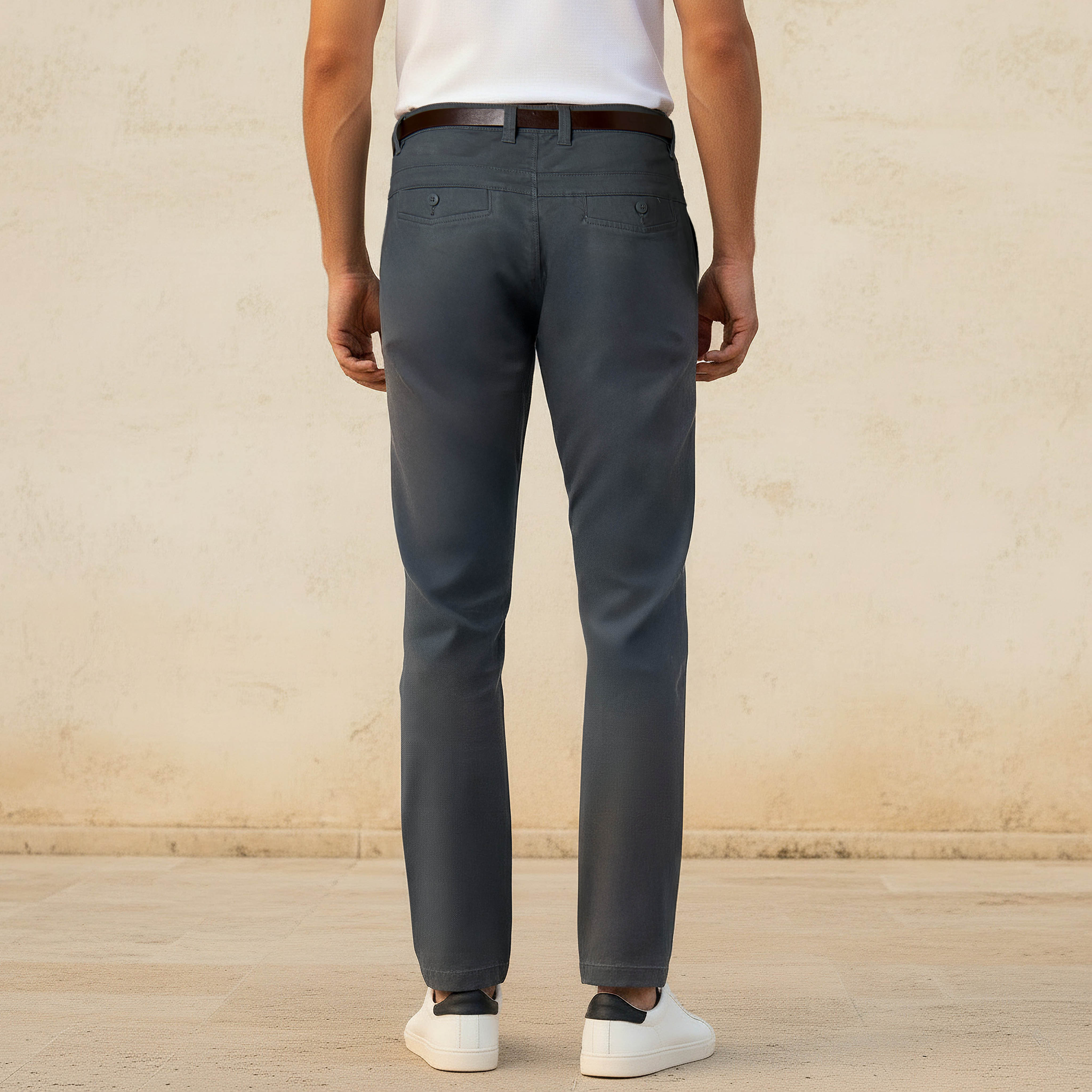 بنطلون تشينو بحزام وقصة سليم للرجال-men-clothing-bottoms-trousersandchinos-chinos-image-2