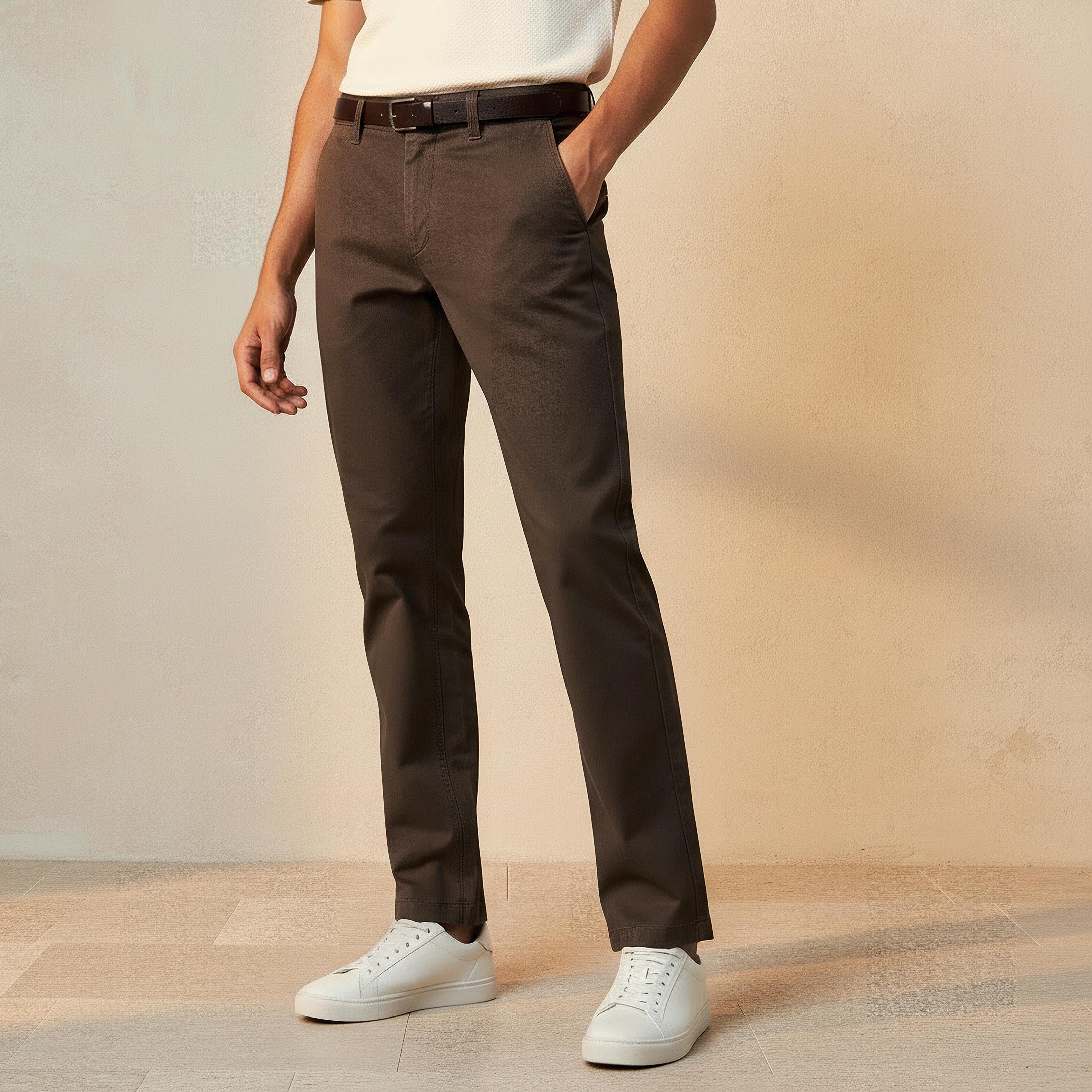 بنطلون تشينو بحزام وقصة سليم للرجال-men-clothing-bottoms-trousersandchinos-chinos-image-5