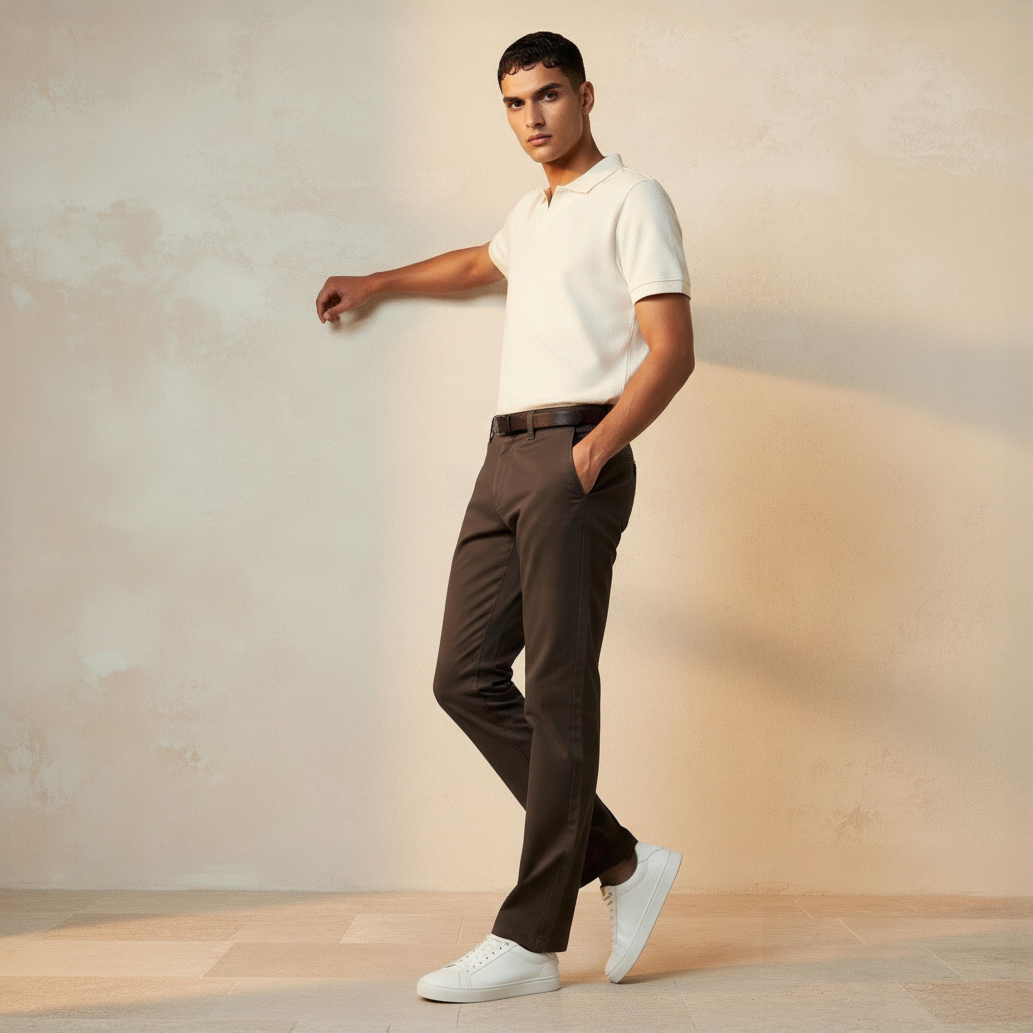 بنطلون تشينو بحزام وقصة سليم للرجال-men-clothing-bottoms-trousersandchinos-chinos-image-4