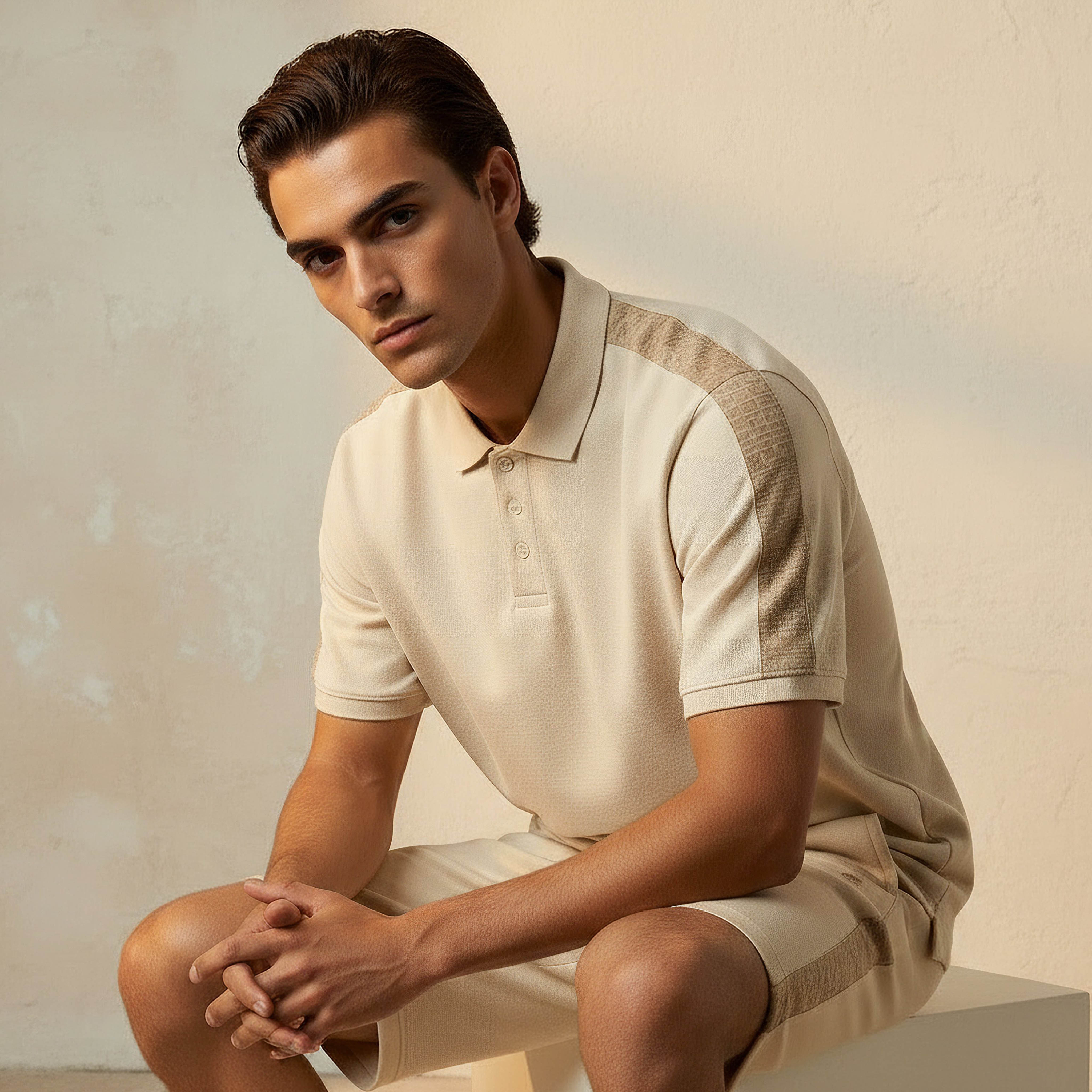 Emperor Men Short Sleeves Panelled Polo T-shirt-men-clothing-tshirtsandpolos-polos-image-5