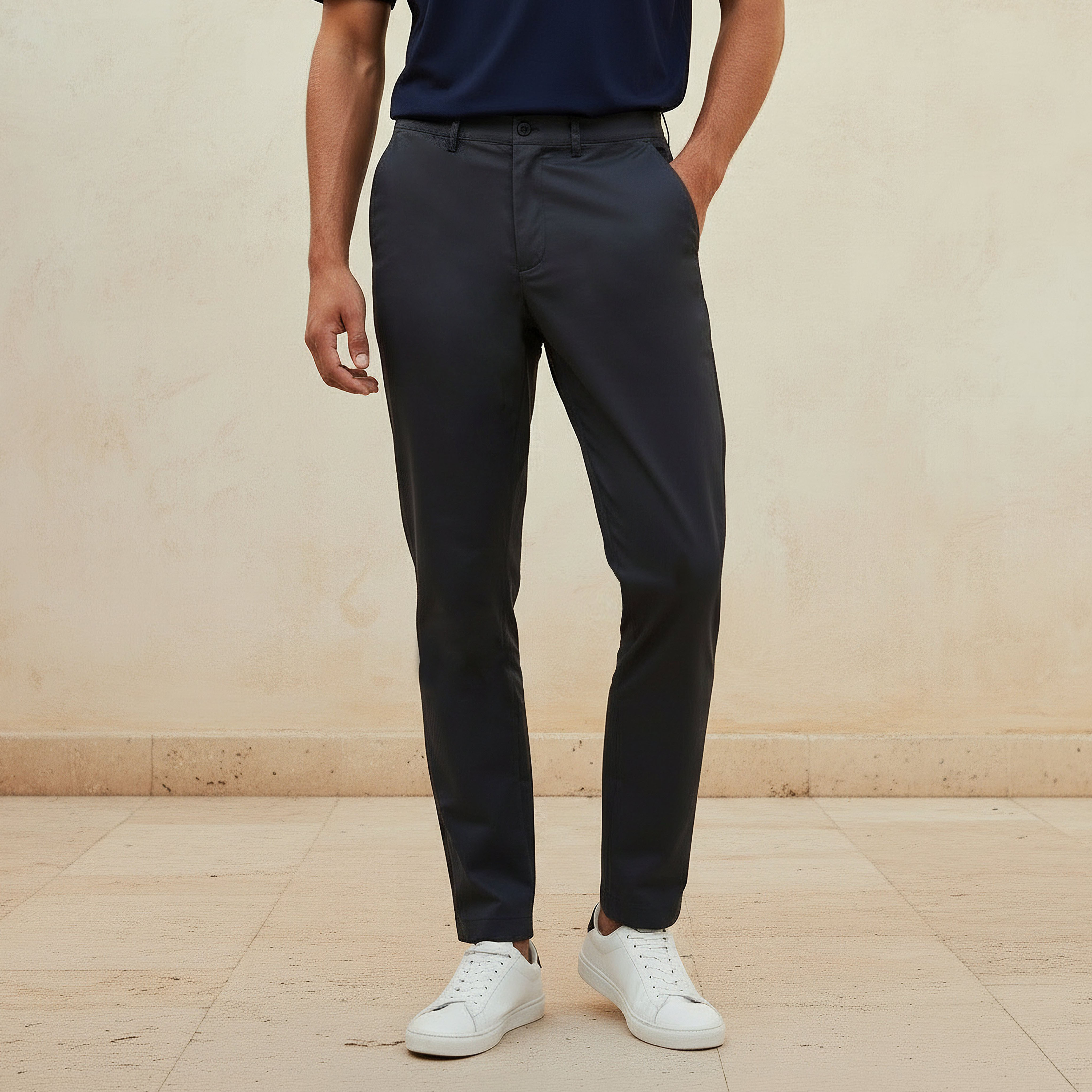 Emperor Men Regular Fit Twill Trousers-men-clothing-bottoms-trousersandchinos-trousers-image-1