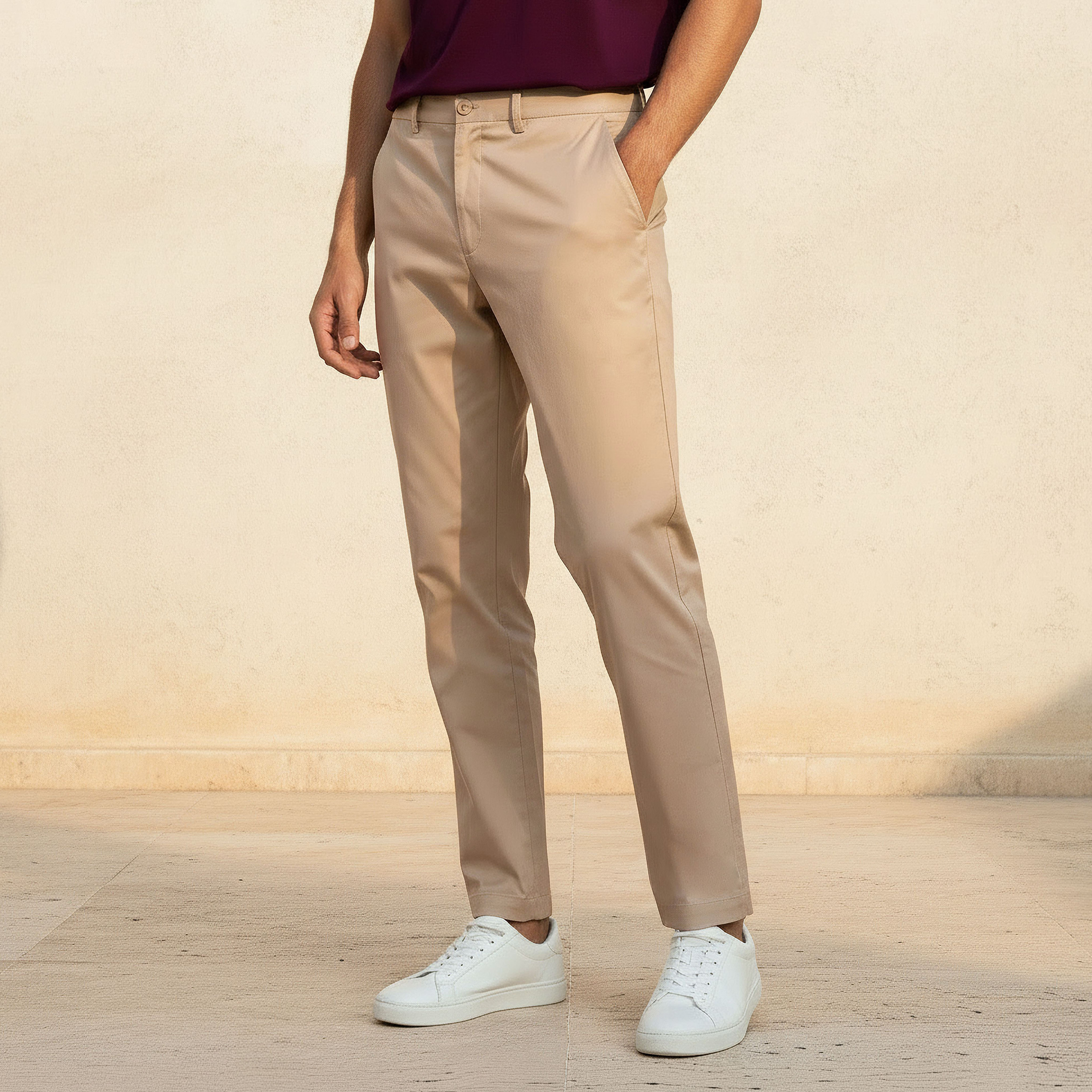 Emperor Men Regular Fit Twill Trousers-men-clothing-bottoms-trousersandchinos-trousers-image-1