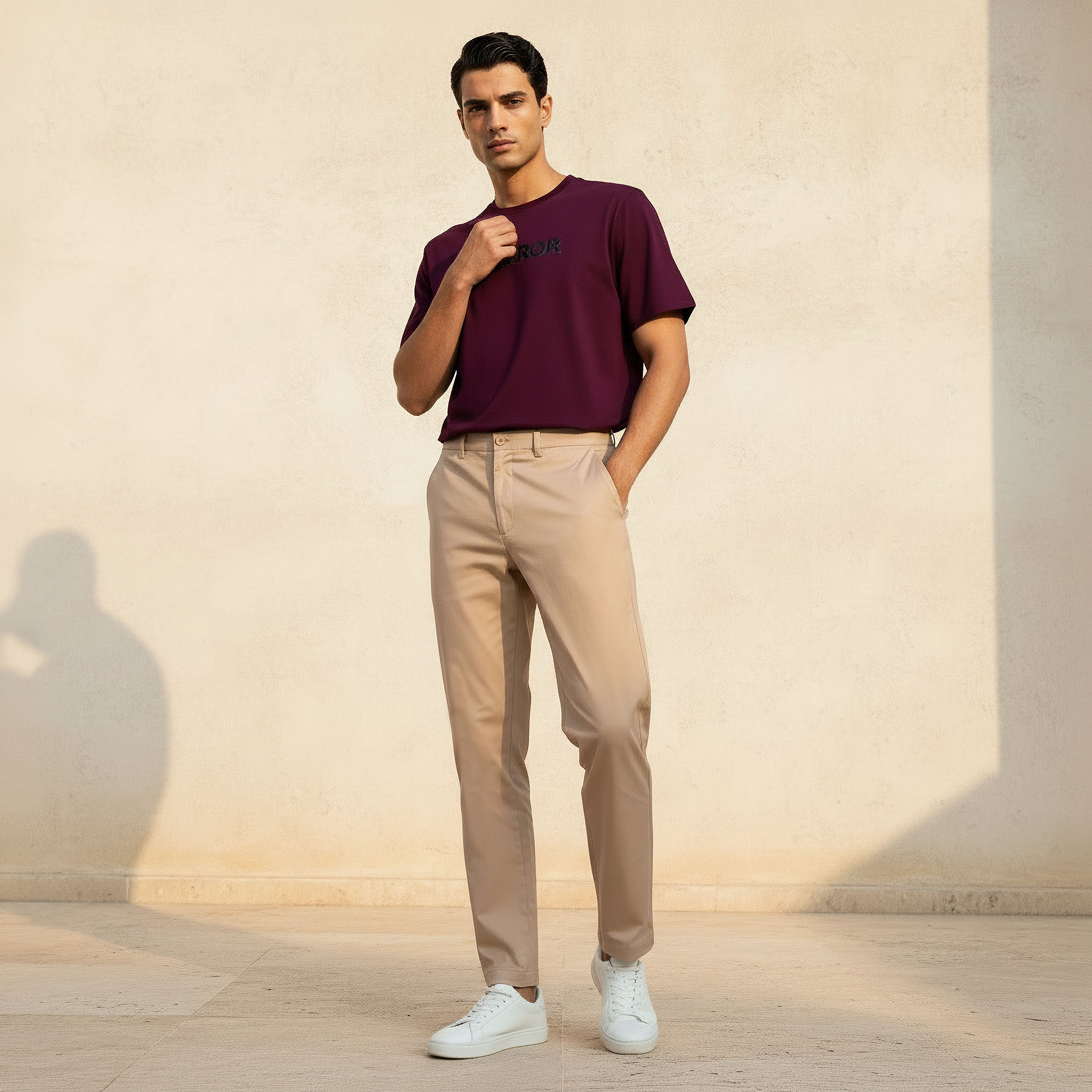 Emperor Men Regular Fit Twill Trousers-men-clothing-bottoms-trousersandchinos-trousers-image-3