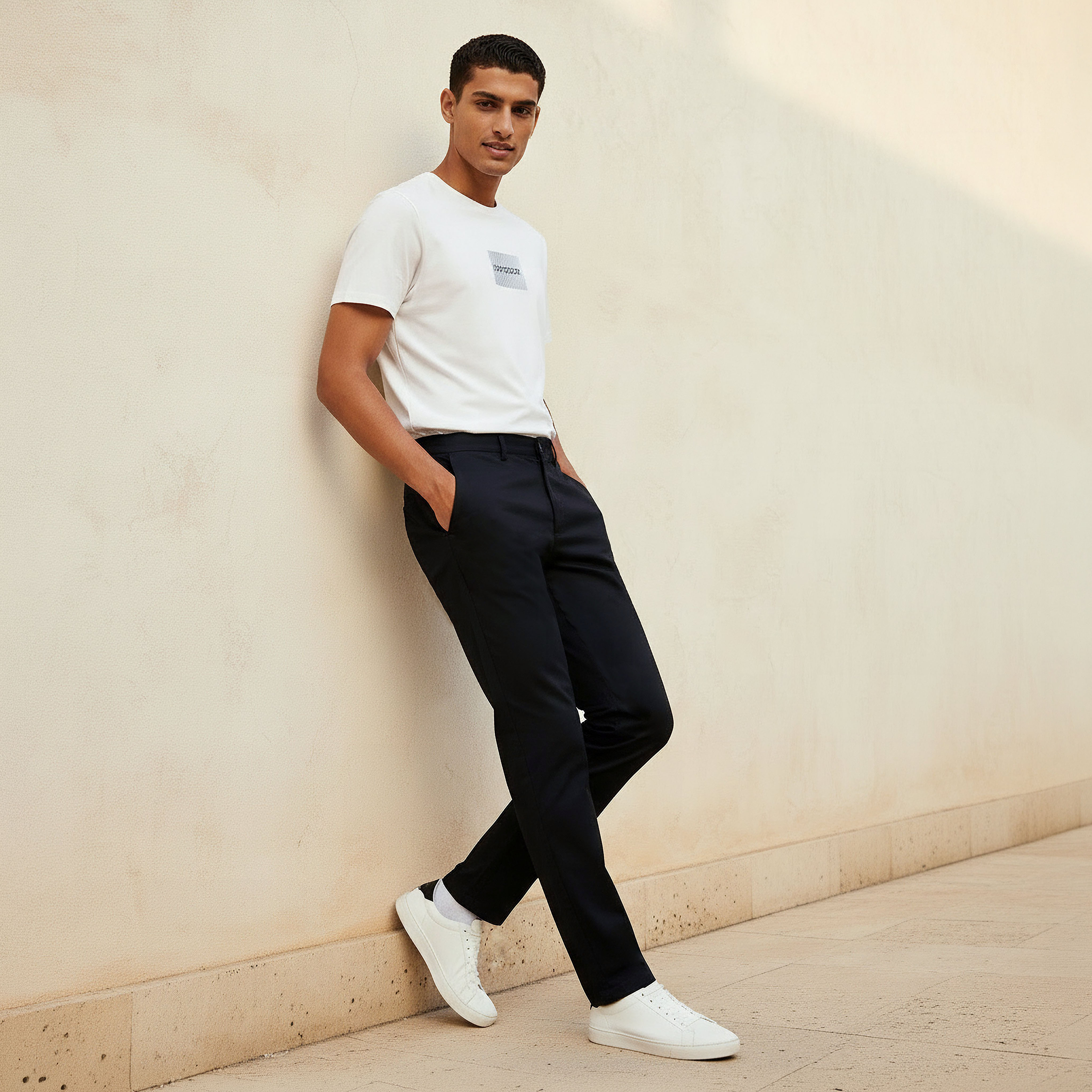 بنطلون تويل بقصة عادية للرجال من إمبيرور-men-clothing-bottoms-trousersandchinos-trousers-image-3