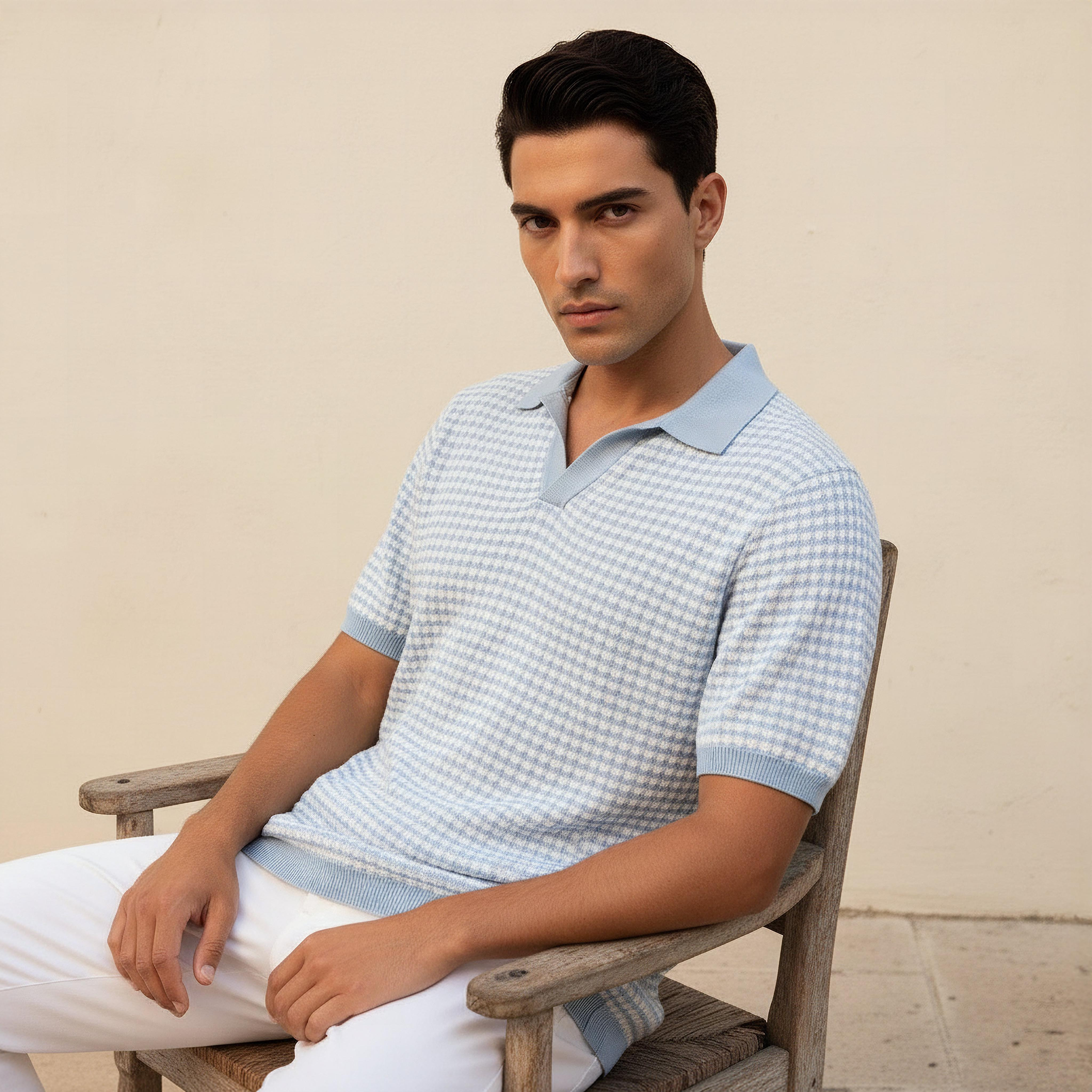 Emperor Men Short Sleeves Textured Polo T-shirt-men-clothing-tshirtsandpolos-polos-image-1