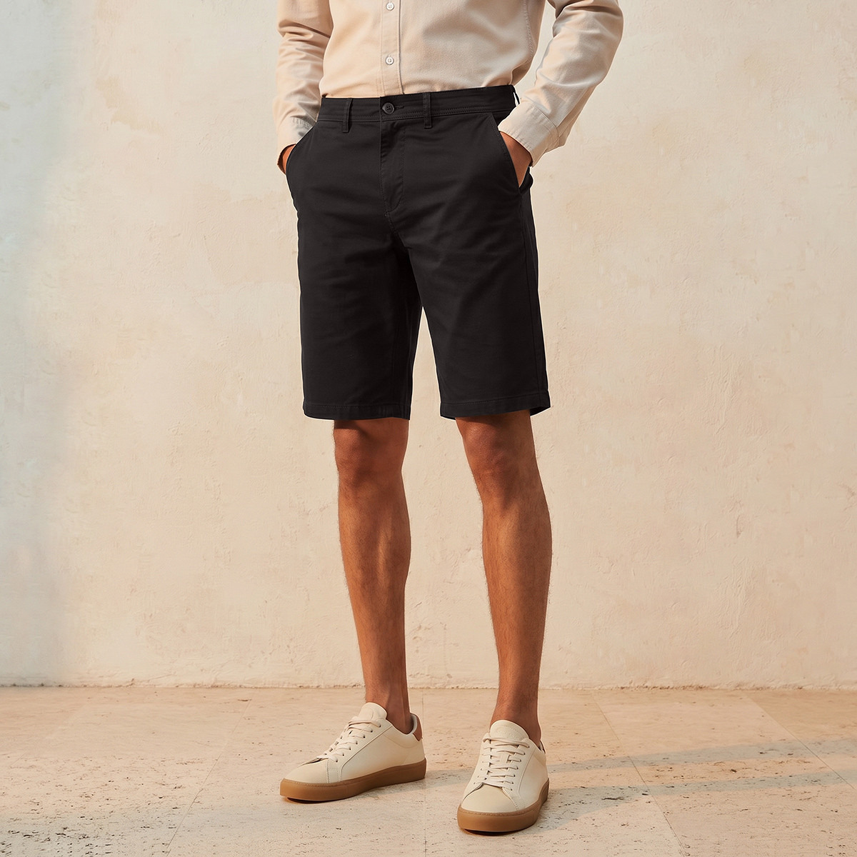 Men Slim Fit Shorts-men-clothing-bottoms-shorts-image-1