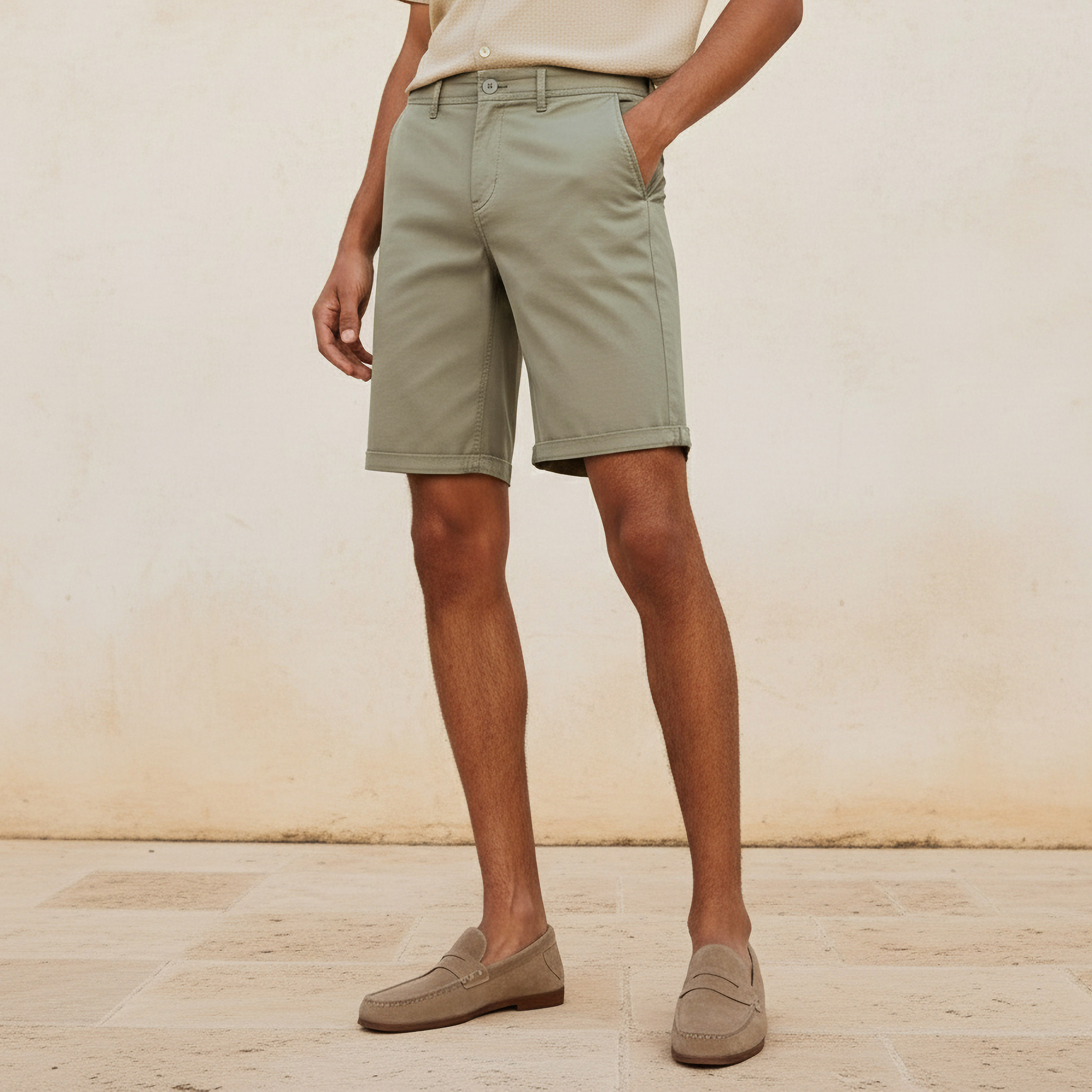 Men Slim Fit Shorts-men-clothing-bottoms-shorts-image-1
