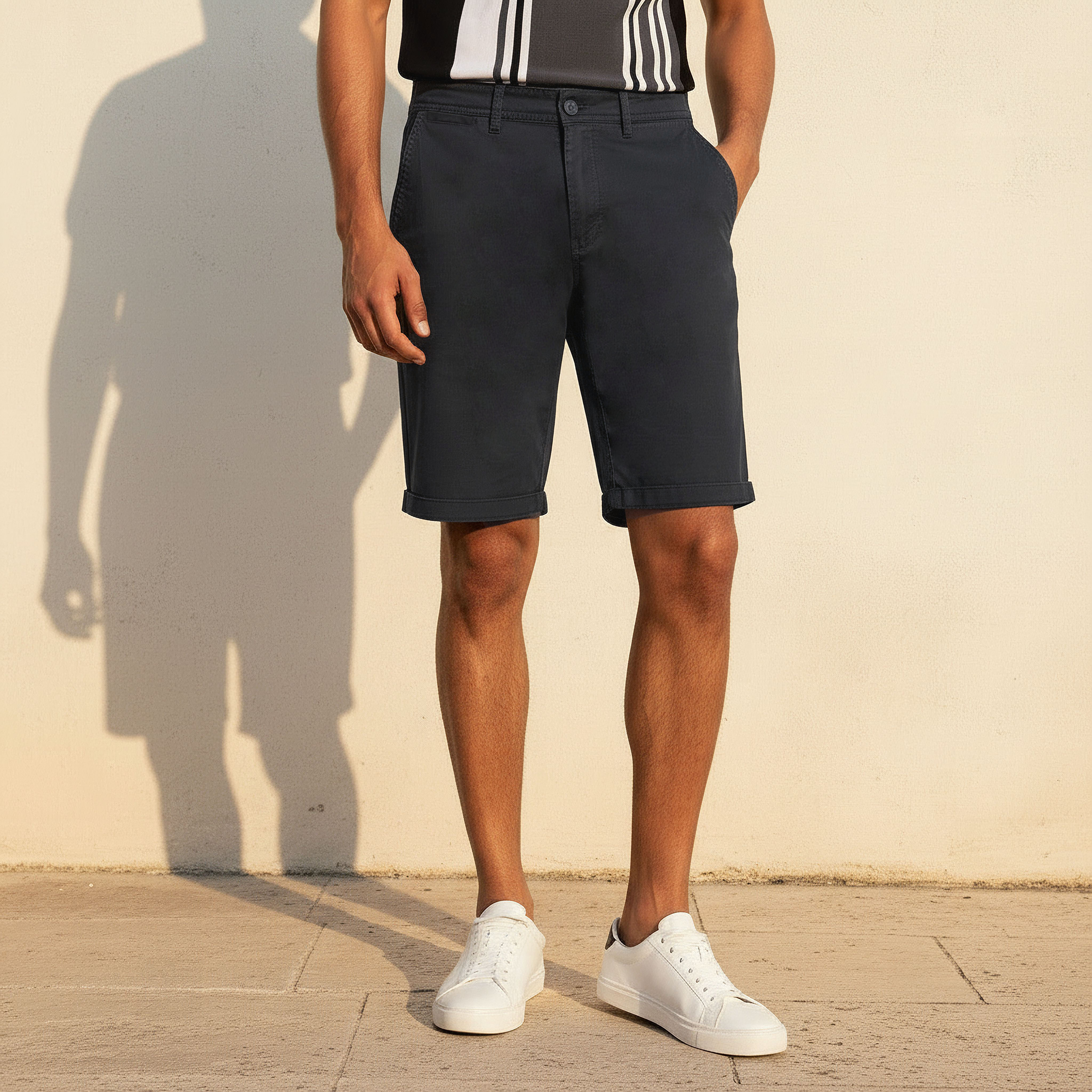 Men Slim Fit Shorts-men-clothing-bottoms-shorts-image-1
