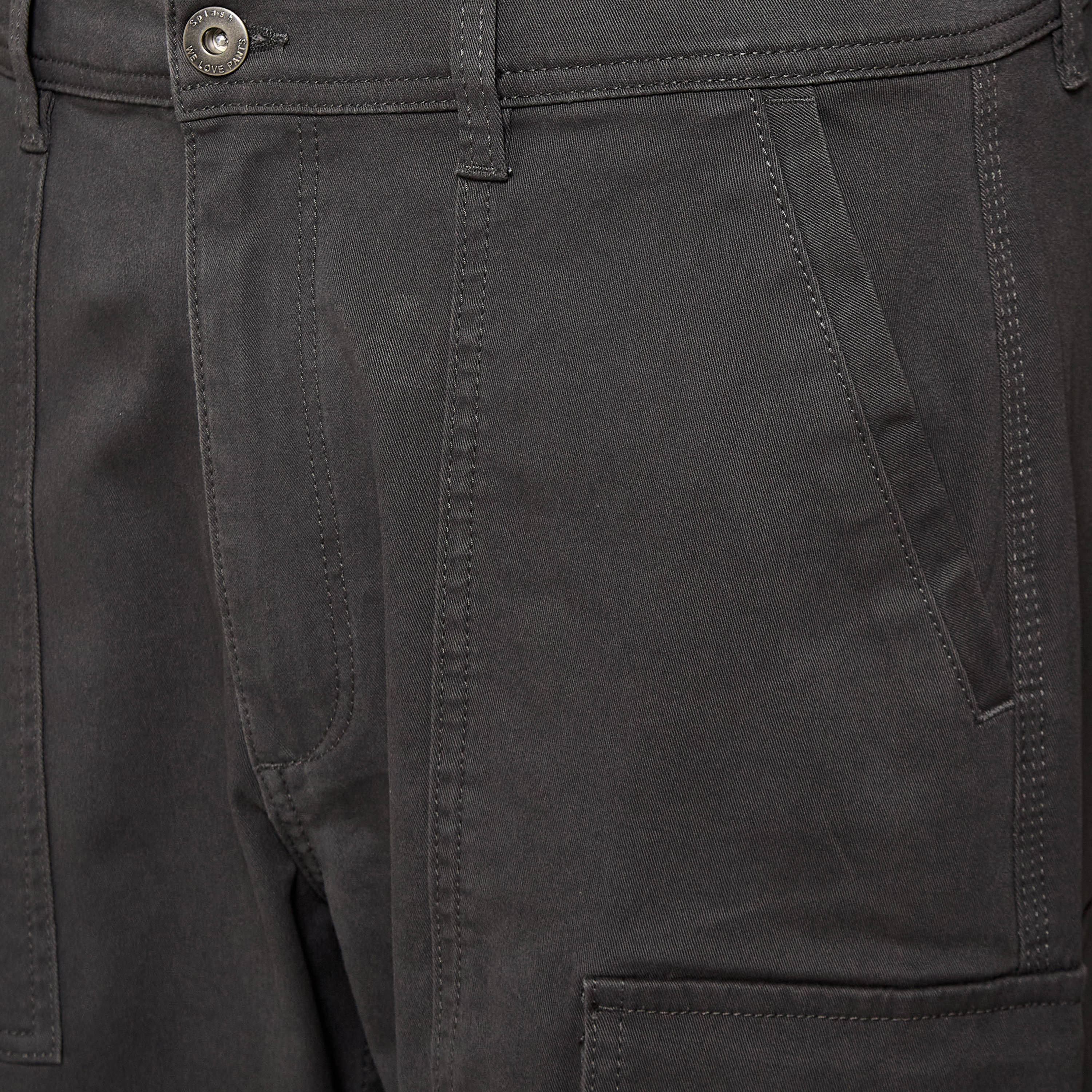 Men Regular Fit Twill Cargo Trousers-men-clothing-bottoms-trousersandchinos-trousers-image-2
