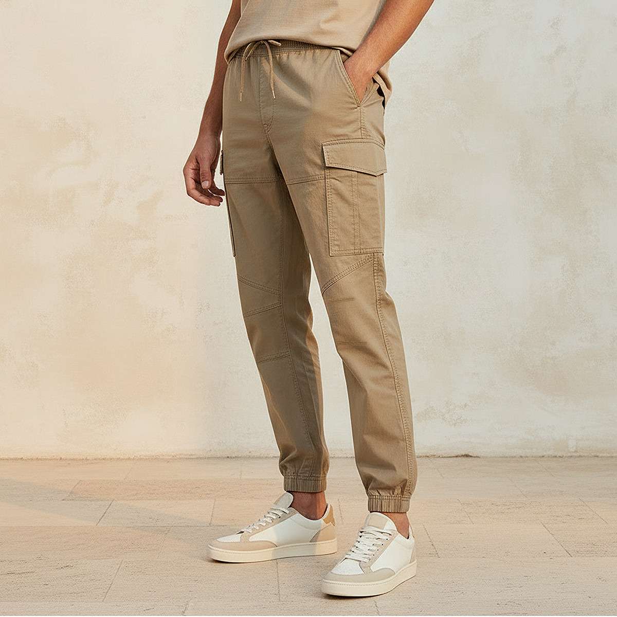 Men Baggy Fit Cargo Joggers-men-clothing-bottoms-joggers-image-1