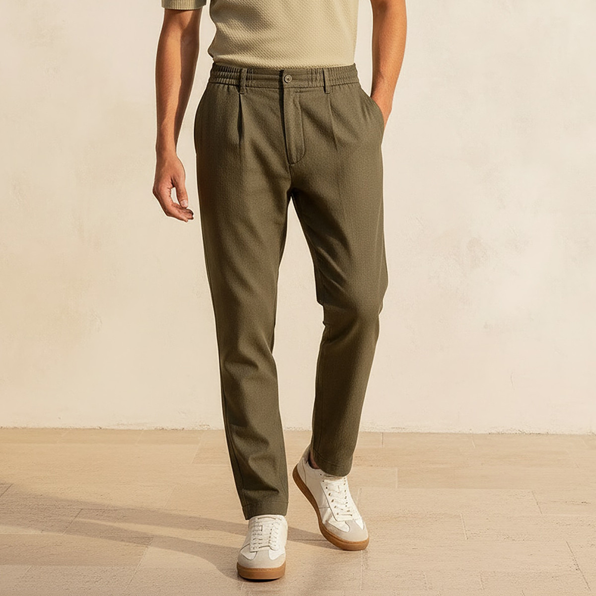 Men Regular Fit Linen Blend Trousers-men-clothing-bottoms-trousersandchinos-trousers-image-1