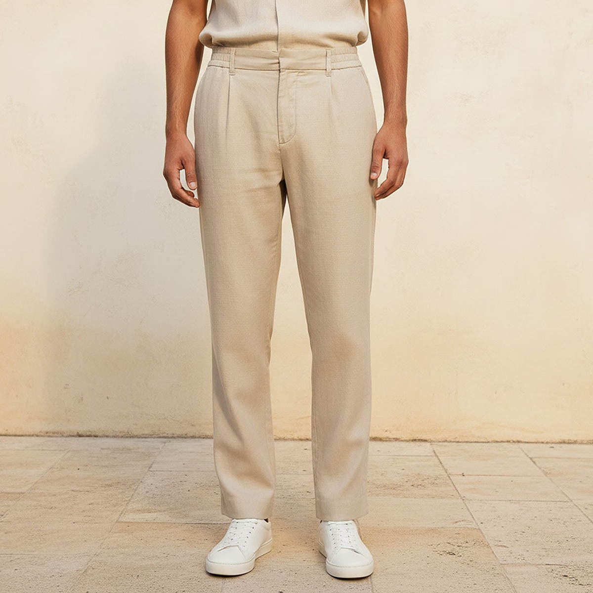 Men Regular Fit Linen Blend Trousers-men-clothing-bottoms-trousersandchinos-trousers-image-1