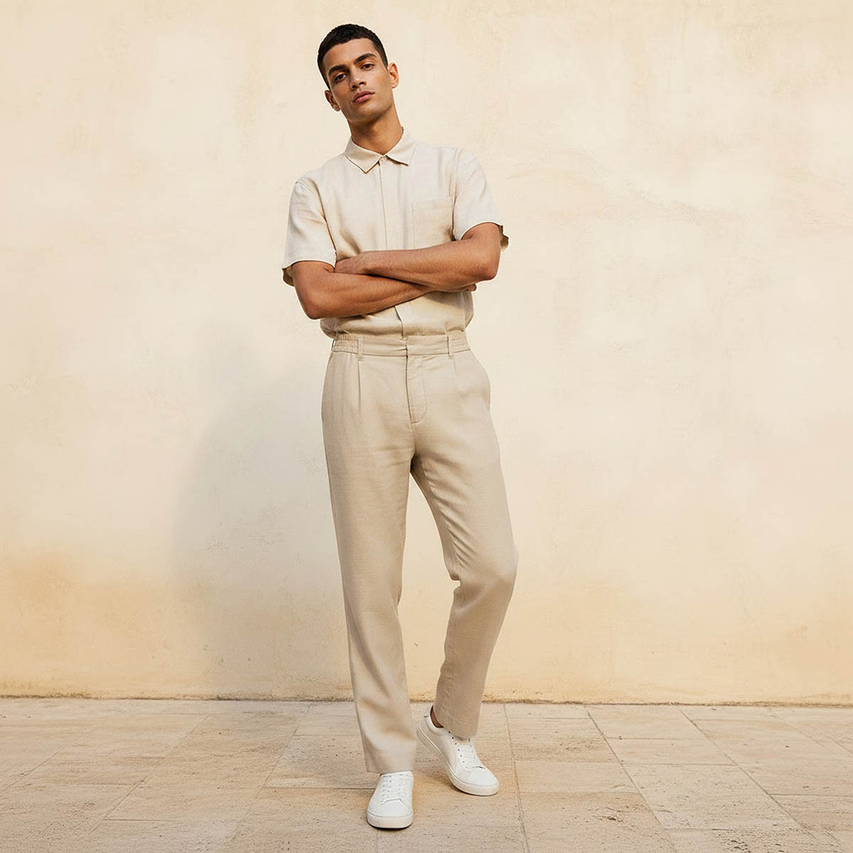 Men Regular Fit Linen Blend Trousers-men-clothing-bottoms-trousersandchinos-trousers-image-5