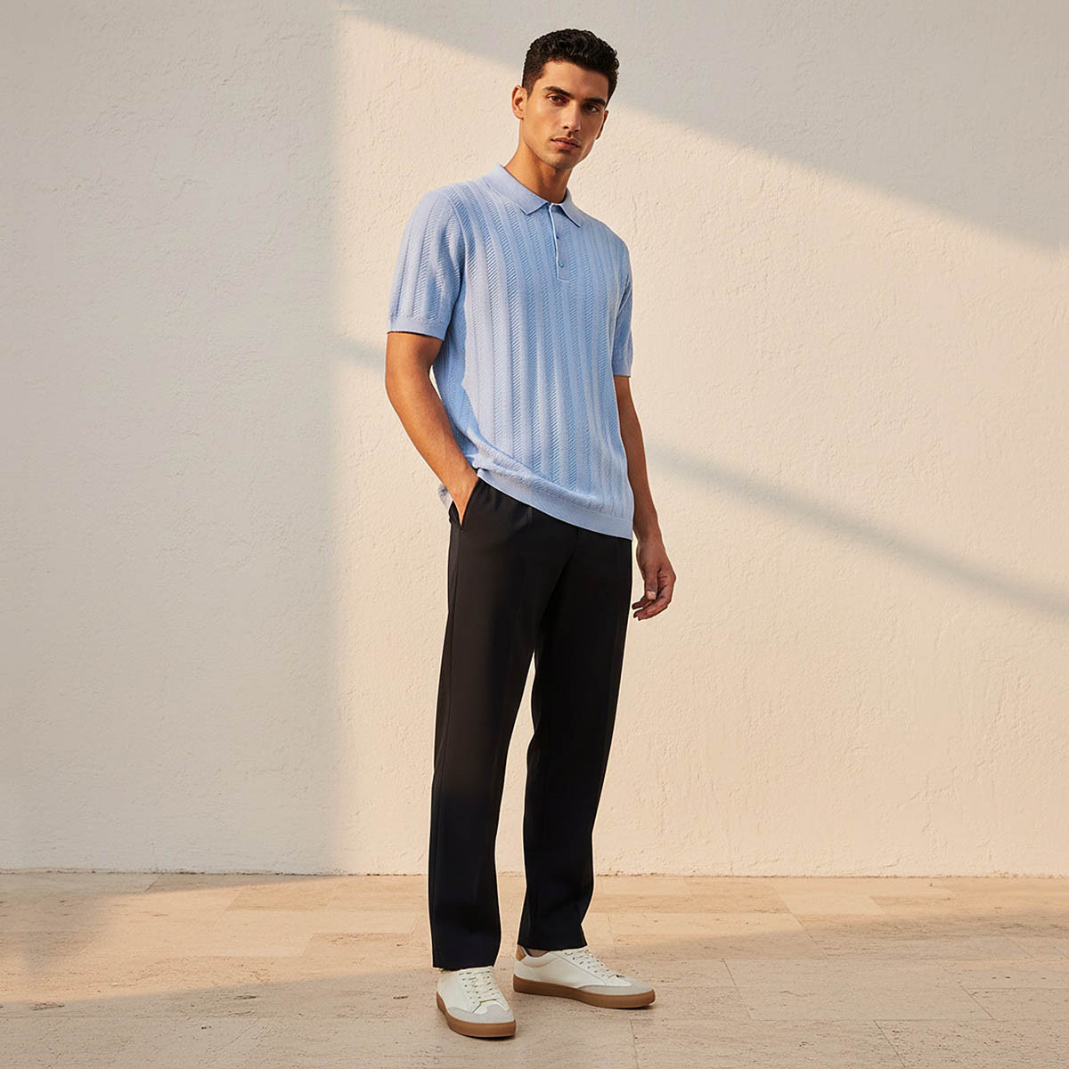Men Short Sleeves Textured Polo T-shirt-men-clothing-tshirtsandpolos-polos-image-3