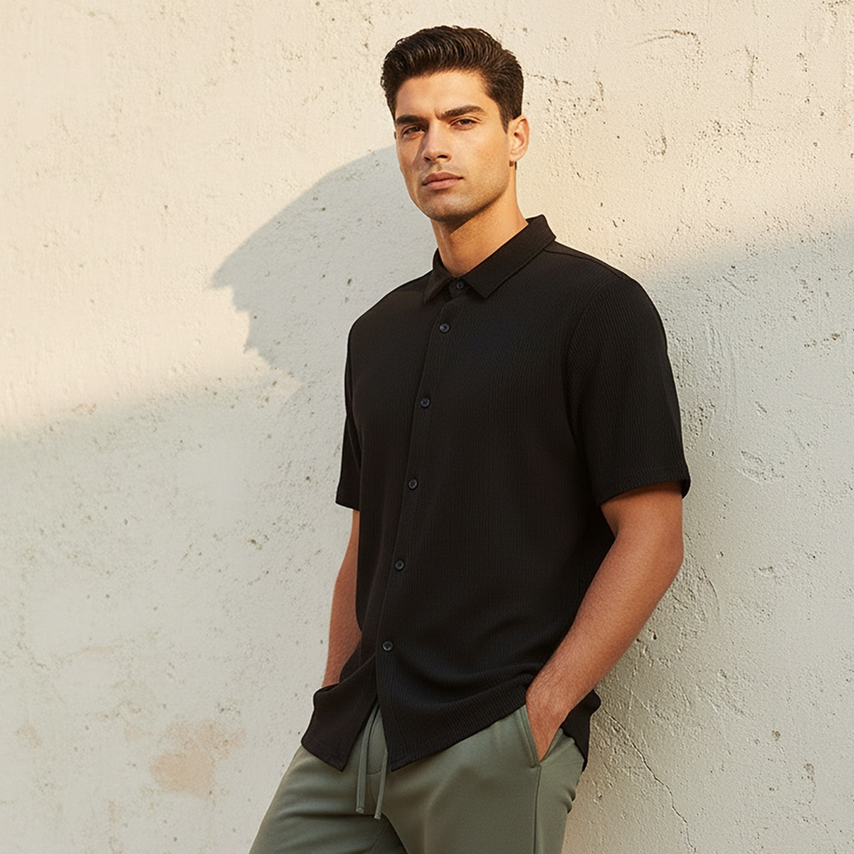 Splash Smart Regular Fit Textured Shirt-men-clothing-shirts-image-1