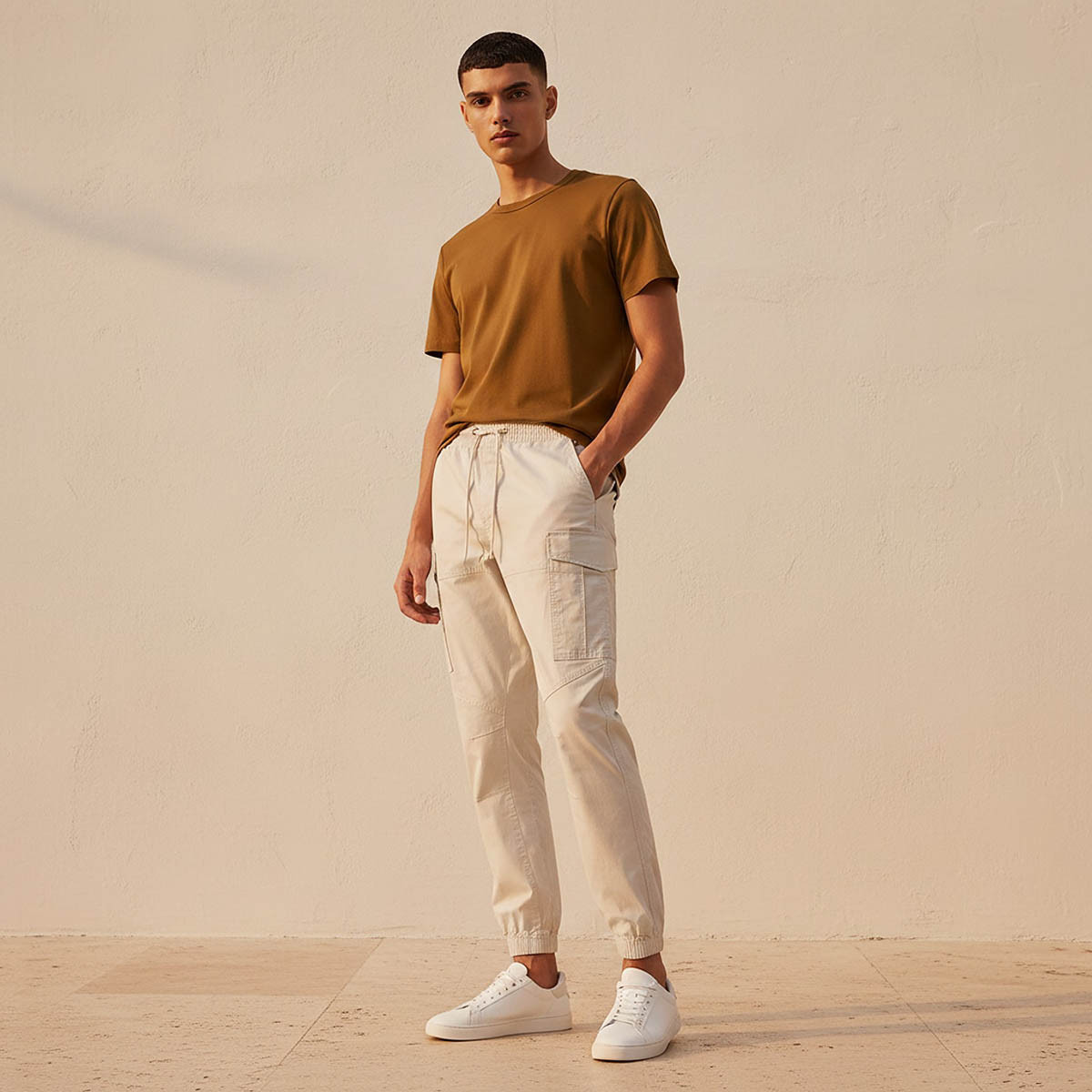 بنطال كارغو رجالي فضفاض برباط خصر مريح-men-clothing-bottoms-joggers-image-3
