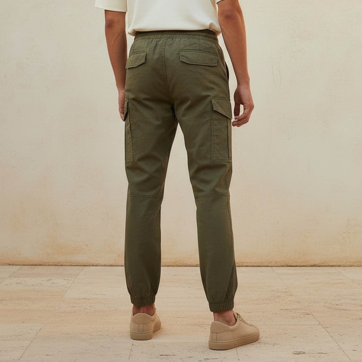 Men Baggy Fit Cargo Joggers with Drawstring Closure-men-clothing-bottoms-joggers-image-4