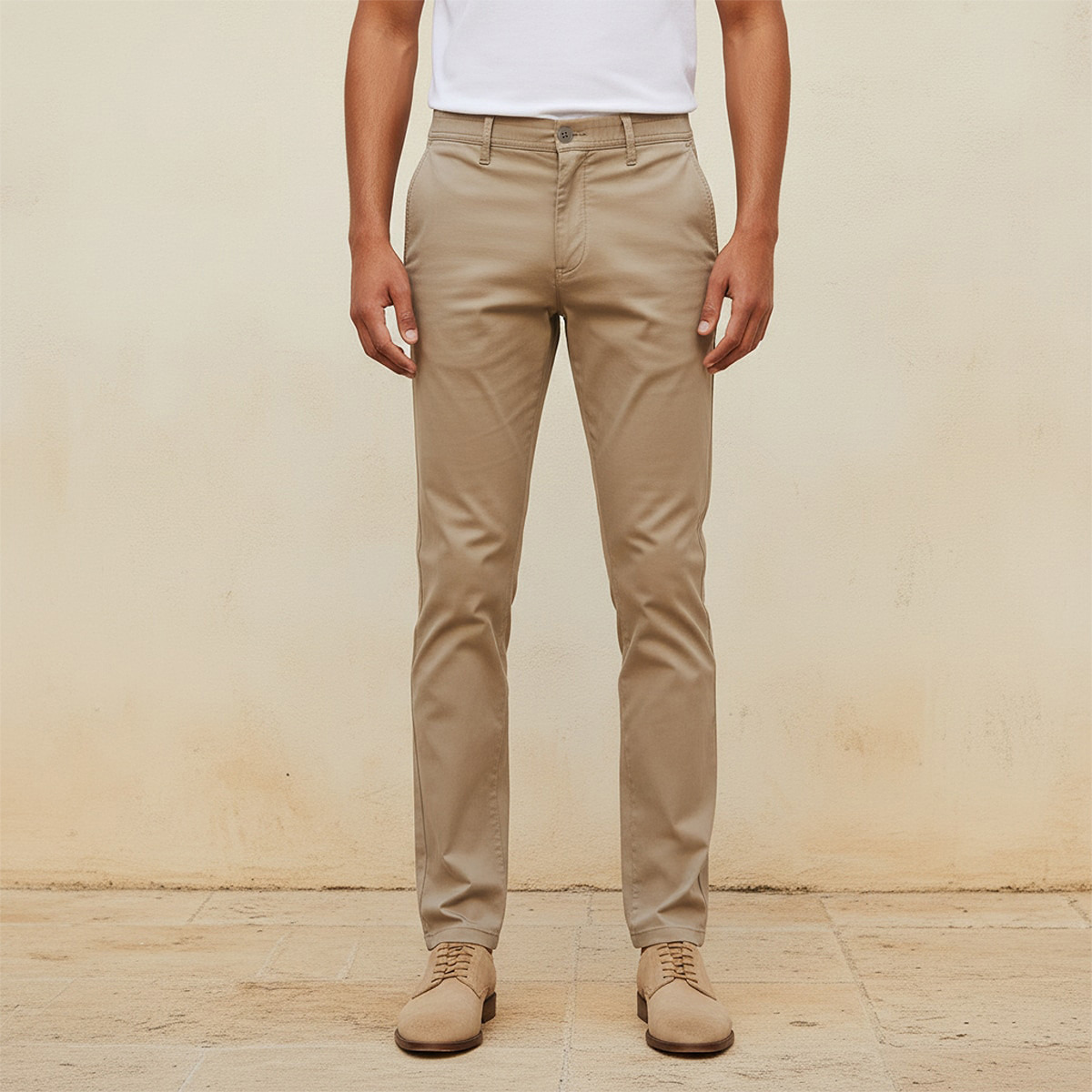 Men Slim Fit Chinos with Pockets-men-clothing-bottoms-trousersandchinos-chinos-image-1