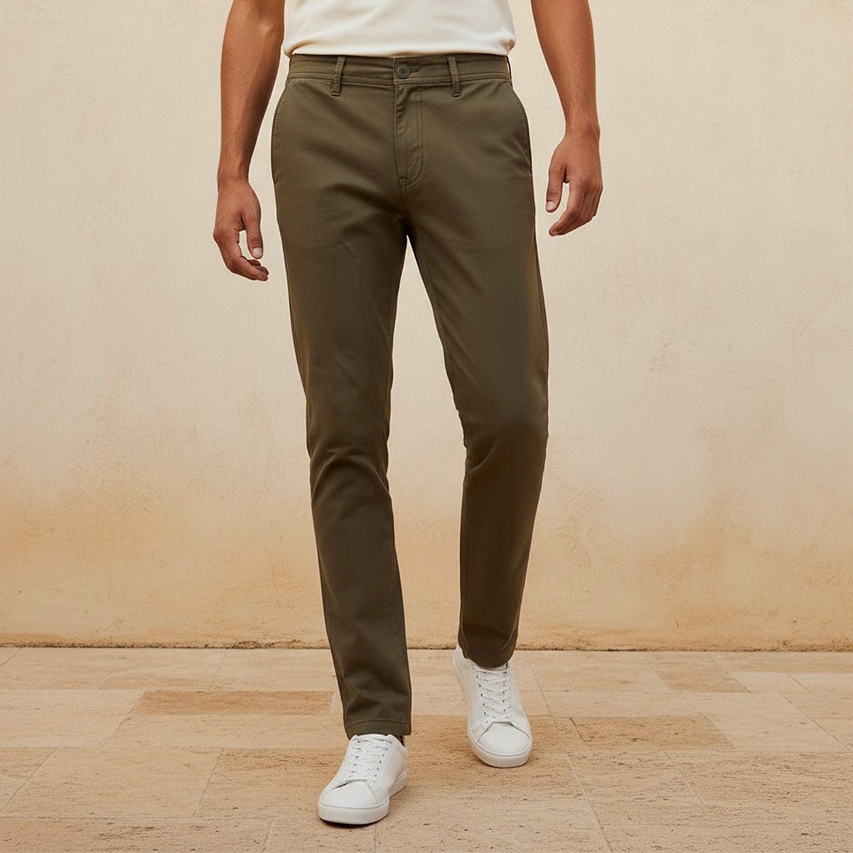 Men Slim Fit Chinos with Pockets-men-clothing-bottoms-trousersandchinos-chinos-image-1