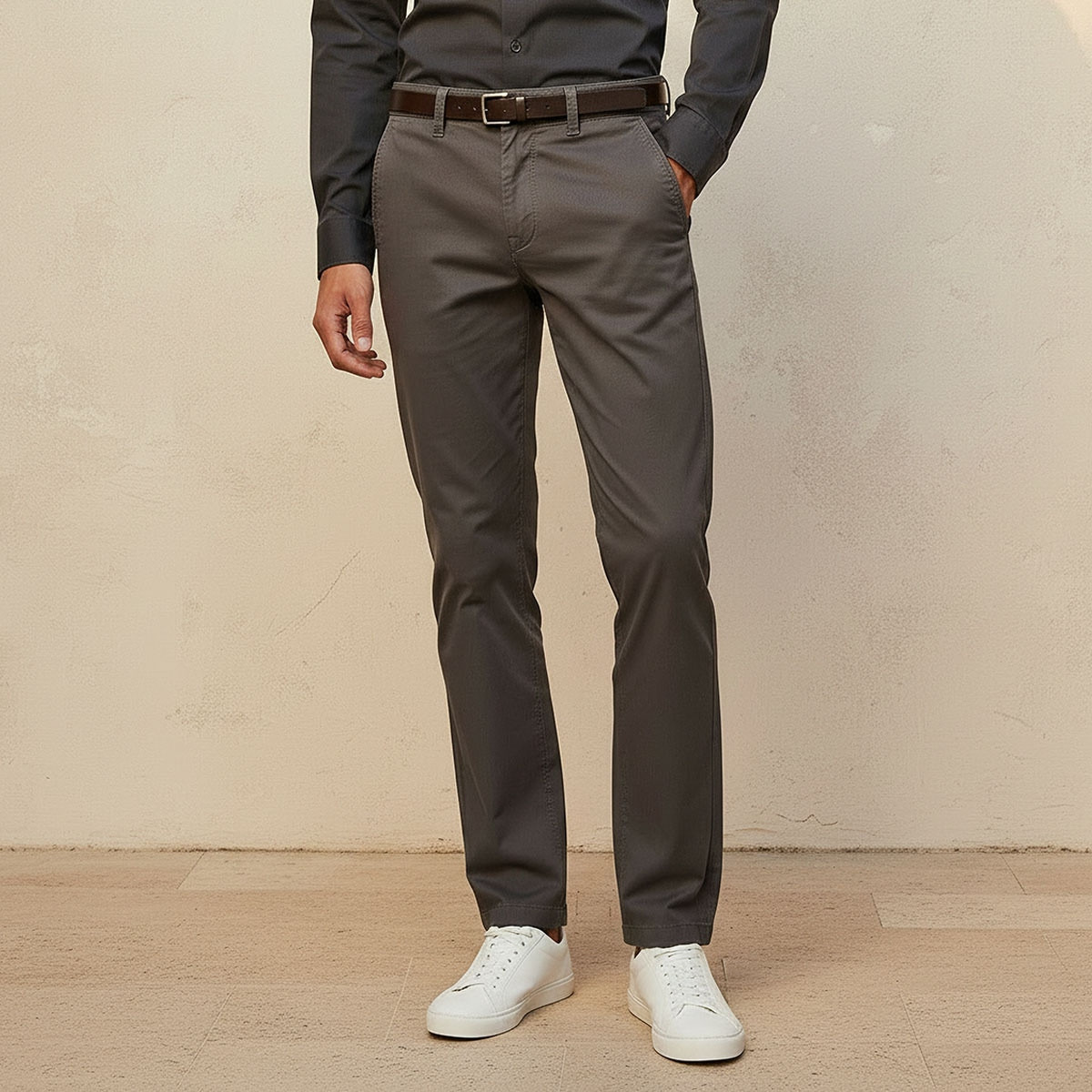 Splash Smart Slim Fit Belted Cotton Chinos-men-clothing-bottoms-trousersandchinos-chinos-image-1