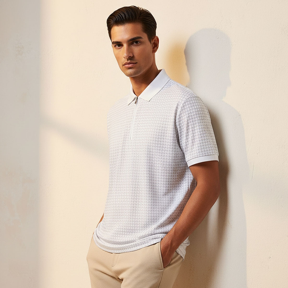 Splash Smart Short Sleeves Textured Polo T-shirt-men-clothing-tshirtsandpolos-polos-image-1