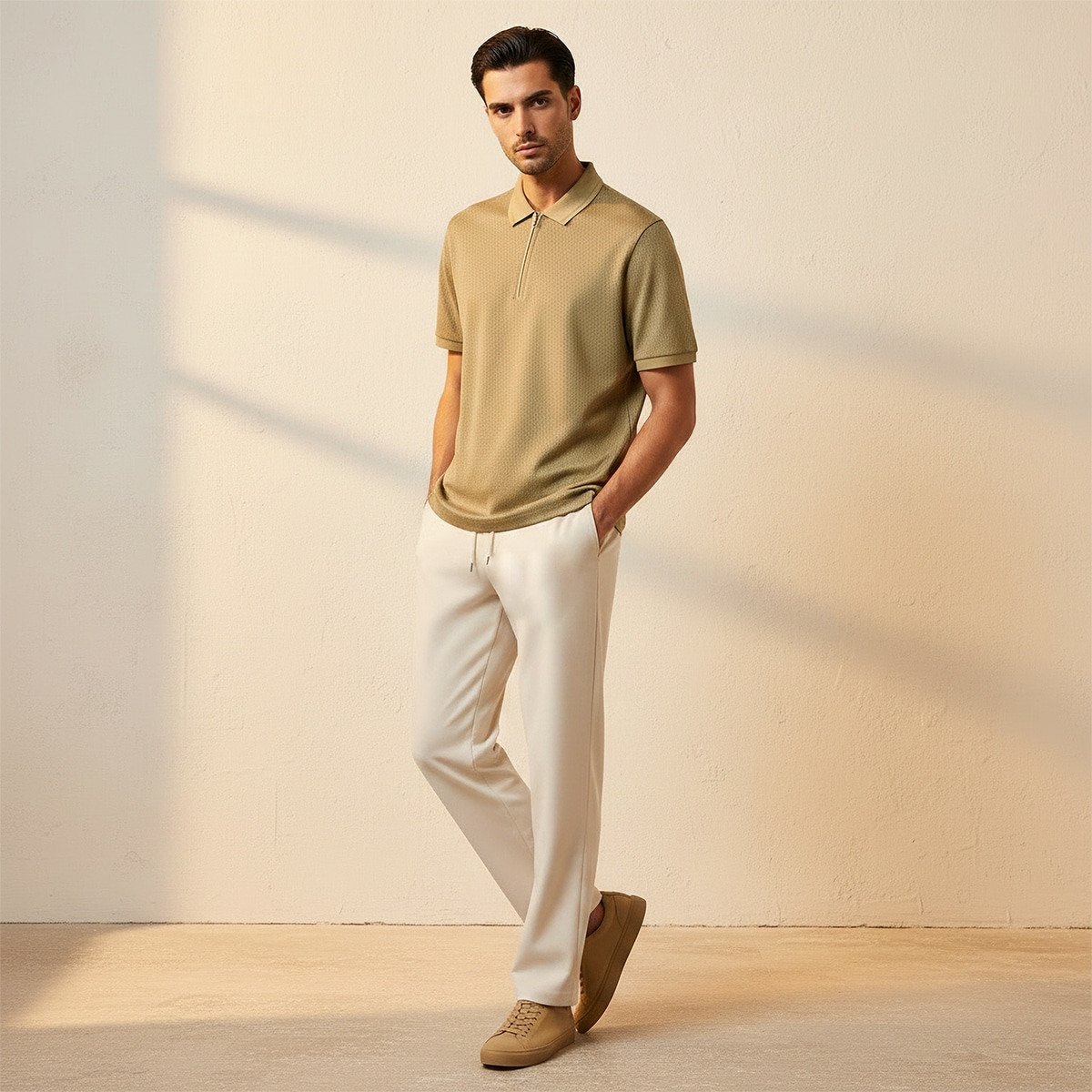 Splash Smart Short Sleeves Textured Polo T-shirt-men-clothing-tshirtsandpolos-polos-image-3