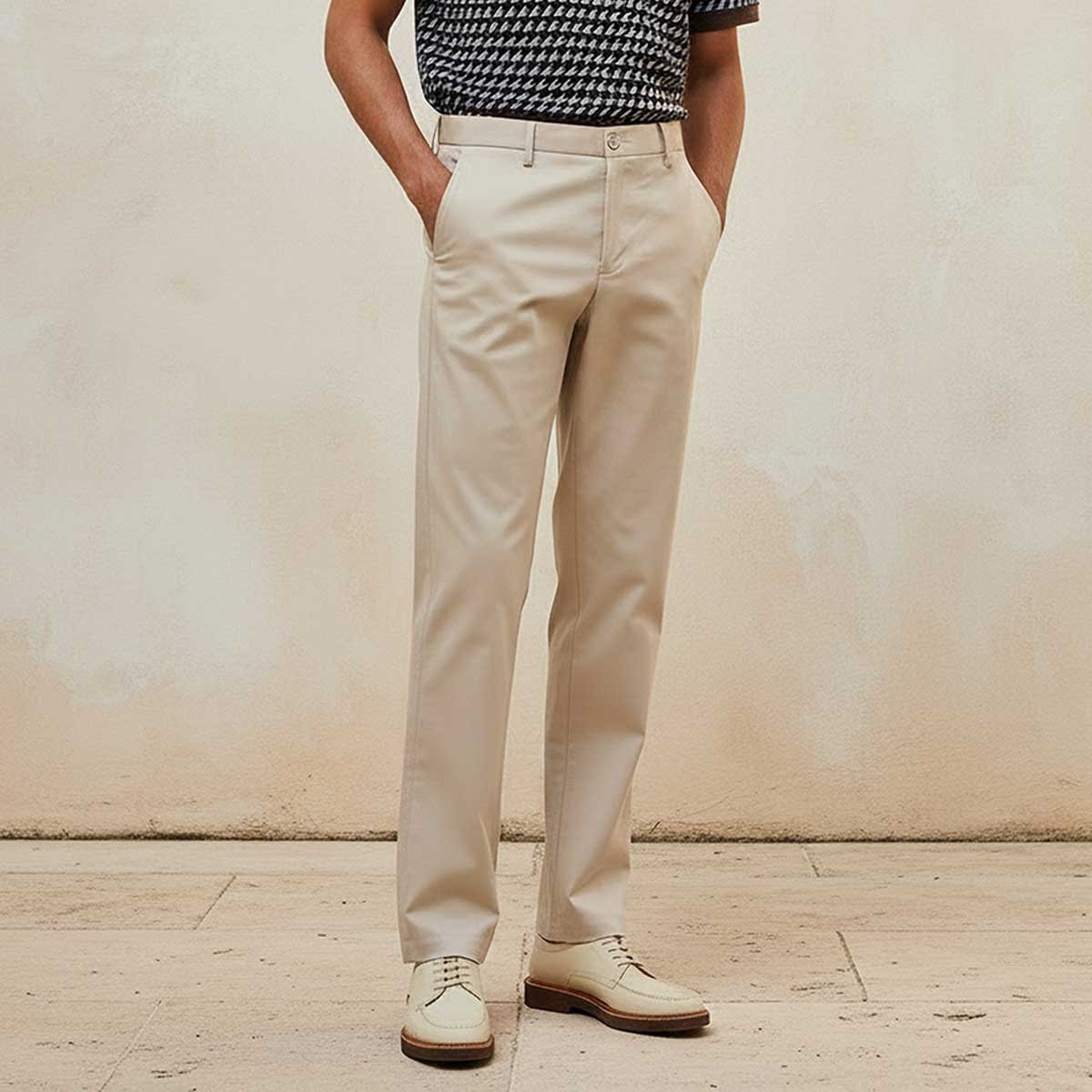 بنطلون بقصة عادية من سبلاش سمارت-men-clothing-trousersandchinos-trousers-image-1
