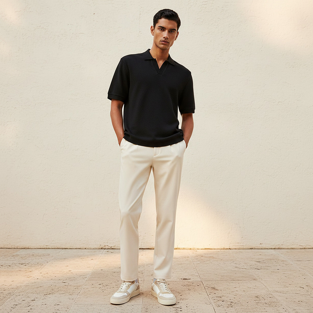 Men Short Sleeve Textured Polo T-shirt-men-clothing-tshirtsandpolos-polos-image-3