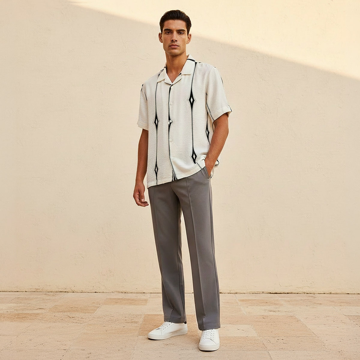 Splash Smart Regular Fit Collared Printed Short Sleeves Resort Shirt-men-clothing-shirts-image-3