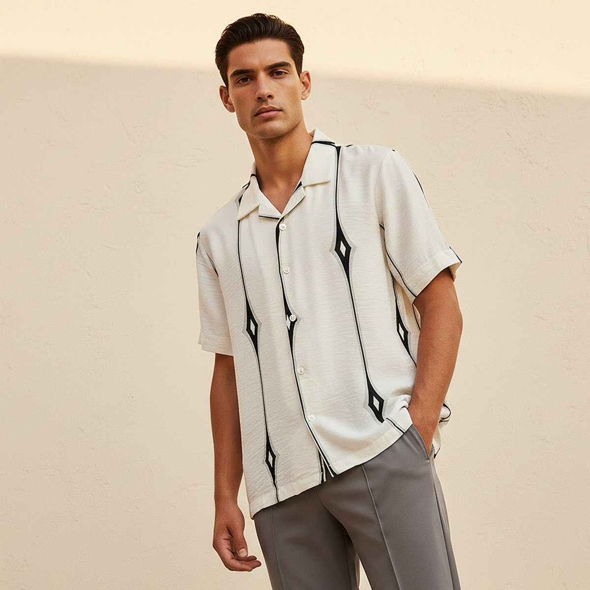 Splash Smart Regular Fit Collared Printed Short Sleeves Resort Shirt-men-clothing-shirts-image-5