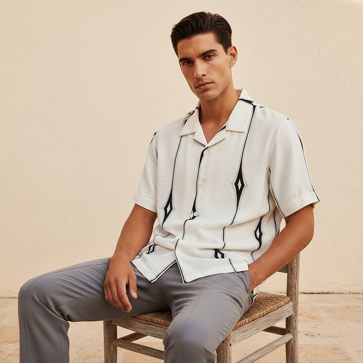 Splash Smart Regular Fit Collared Printed Short Sleeves Resort Shirt-men-clothing-shirts-image-6