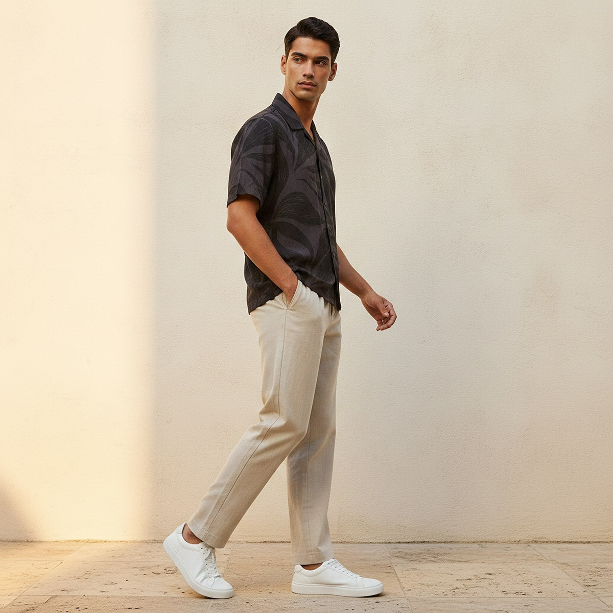 Splash Smart Regular Fit Collared Printed Short Sleeves Resort Shirt-men-clothing-shirts-image-3