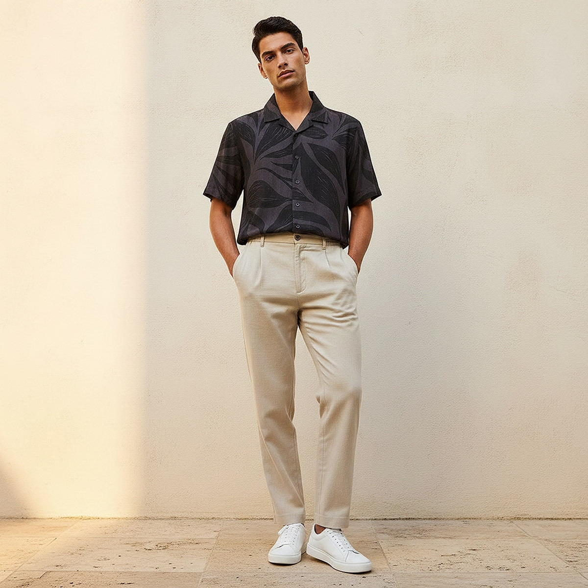 Splash Smart Regular Fit Collared Printed Short Sleeves Resort Shirt-men-clothing-shirts-image-5