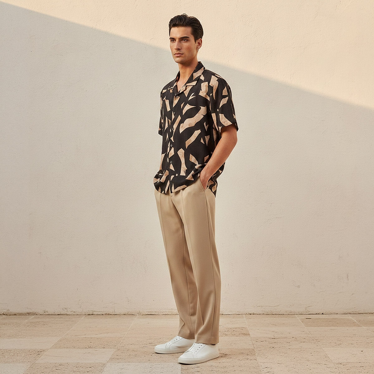 Splash Smart Regular Fit Collared Printed Short Sleeves Resort Shirt-men-clothing-shirts-image-5
