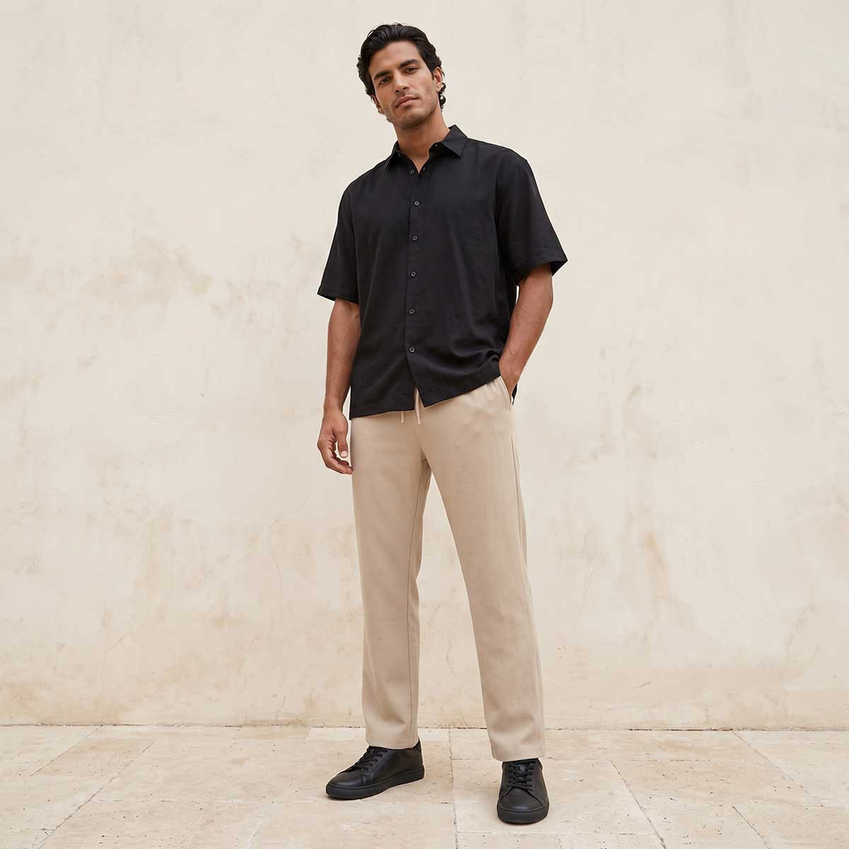 Splash Smart Regular Fit Collared Short Sleeves Shirt-men-clothing-shirts-image-3