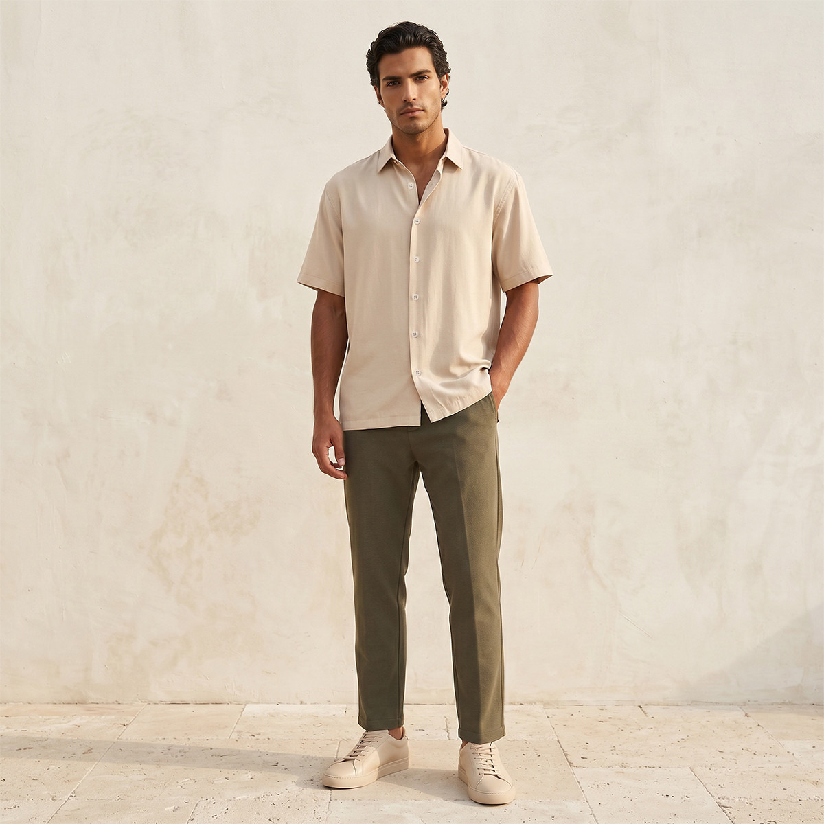 Splash Smart Regular Fit Collared Short Sleeves Shirt-men-clothing-shirts-image-3