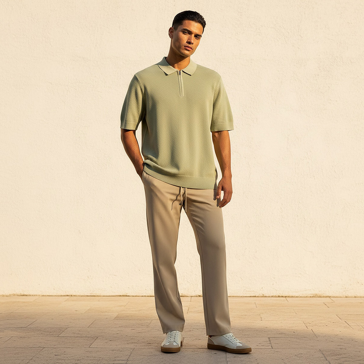 Men Short Sleeves Textured Polo T-shirt-men-clothing-tshirtsandpolos-polos-image-3